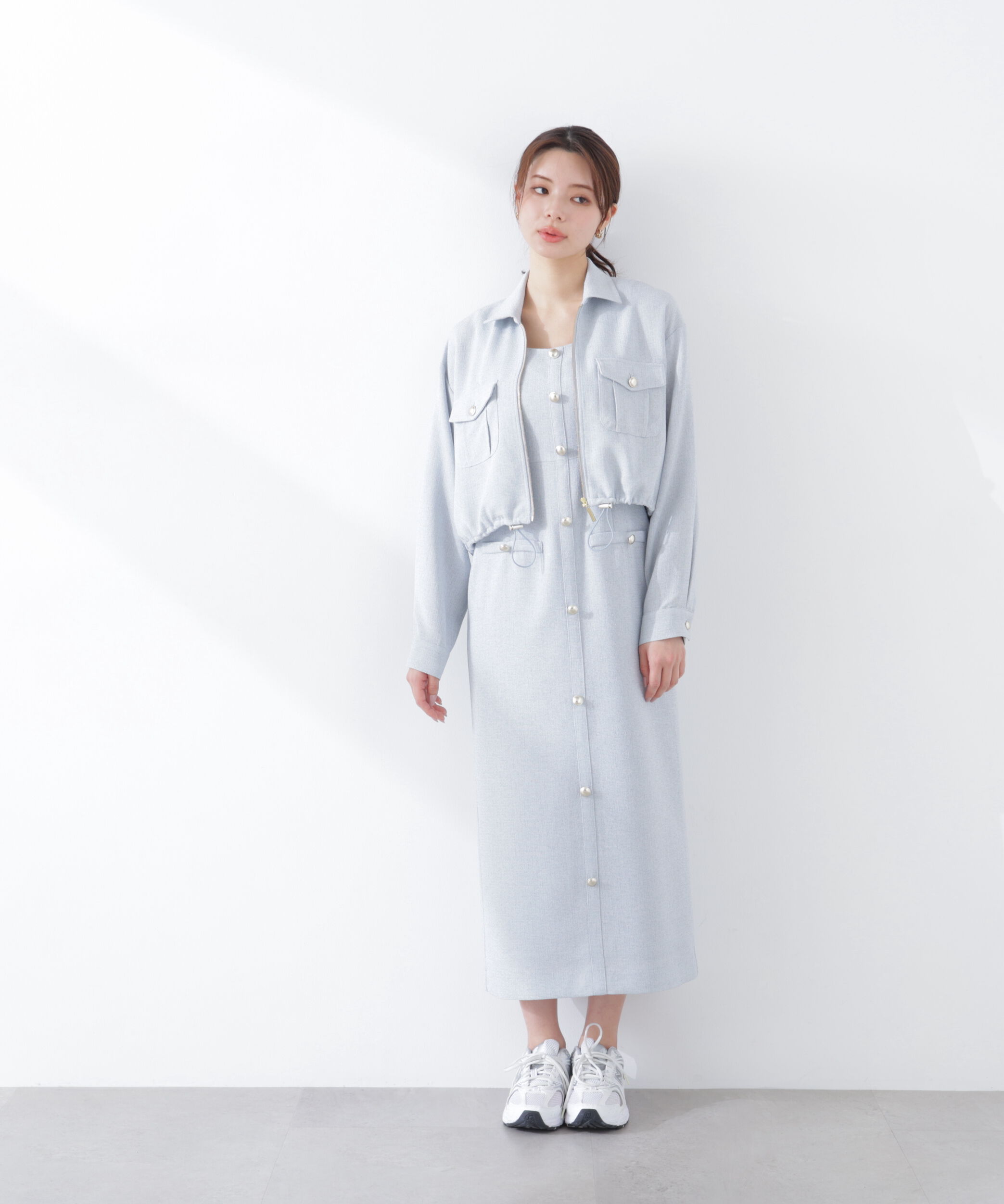 PROPORTION BODY DRESSING「スプリングツイードジャンスカ　26SS」|ワンピース|