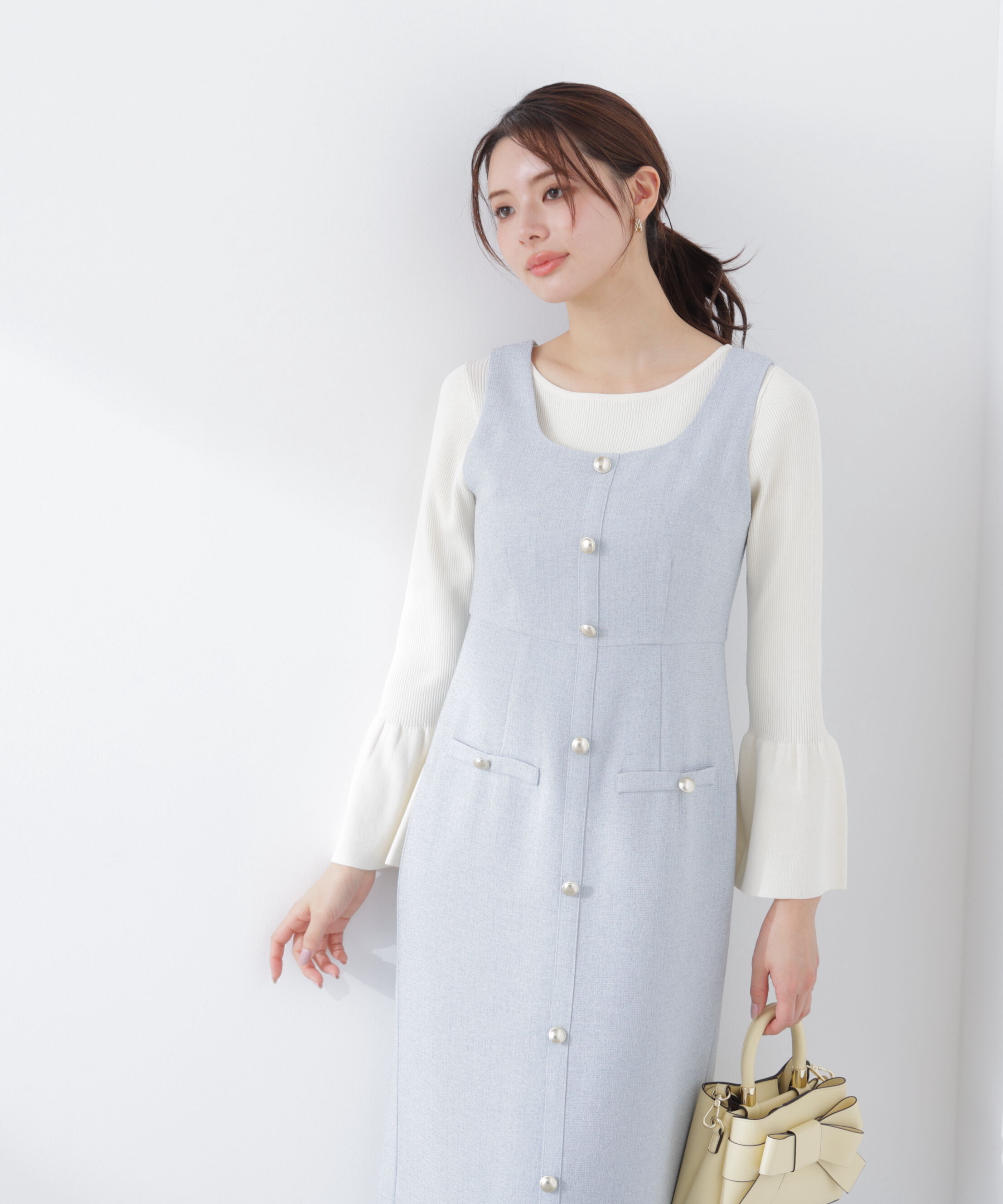 PROPORTION BODY DRESSING「スプリングツイードジャンスカ　26SS」|ワンピース|
