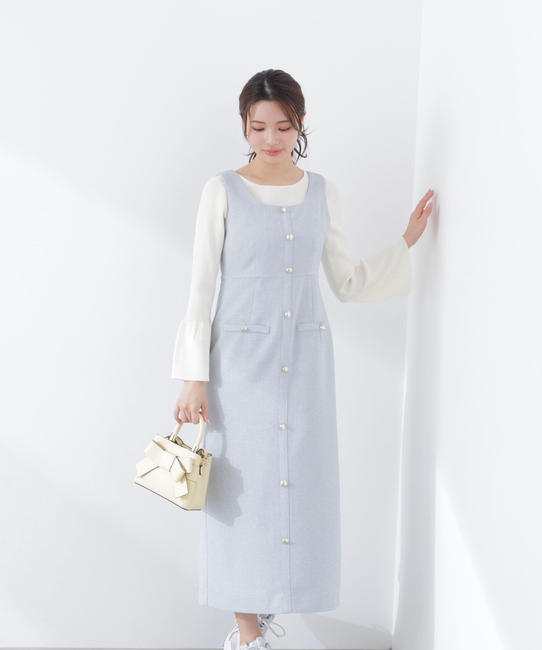 PROPORTION BODY DRESSING「スプリングツイードジャンスカ　26SS」|ワンピース|