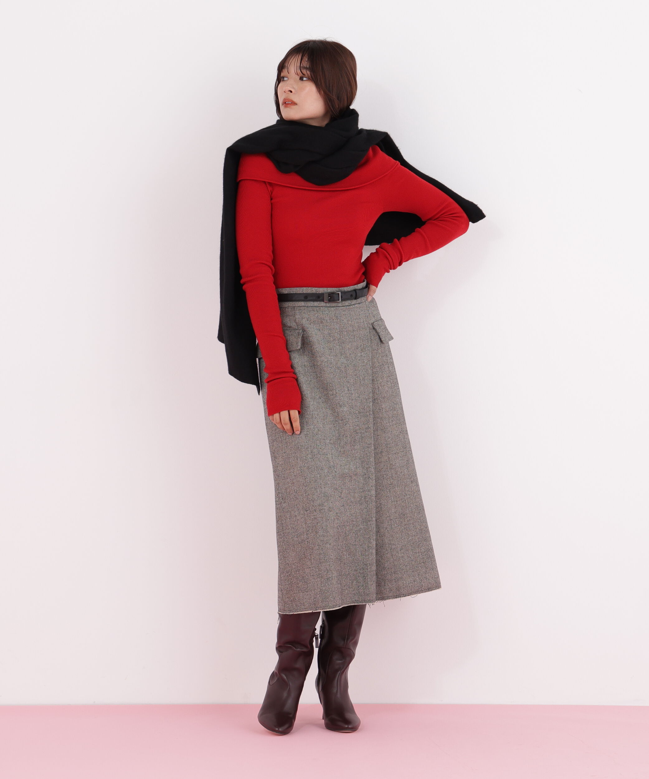  「カシミヤ100%ボリュームストール」|バンダナ・スカーフ|