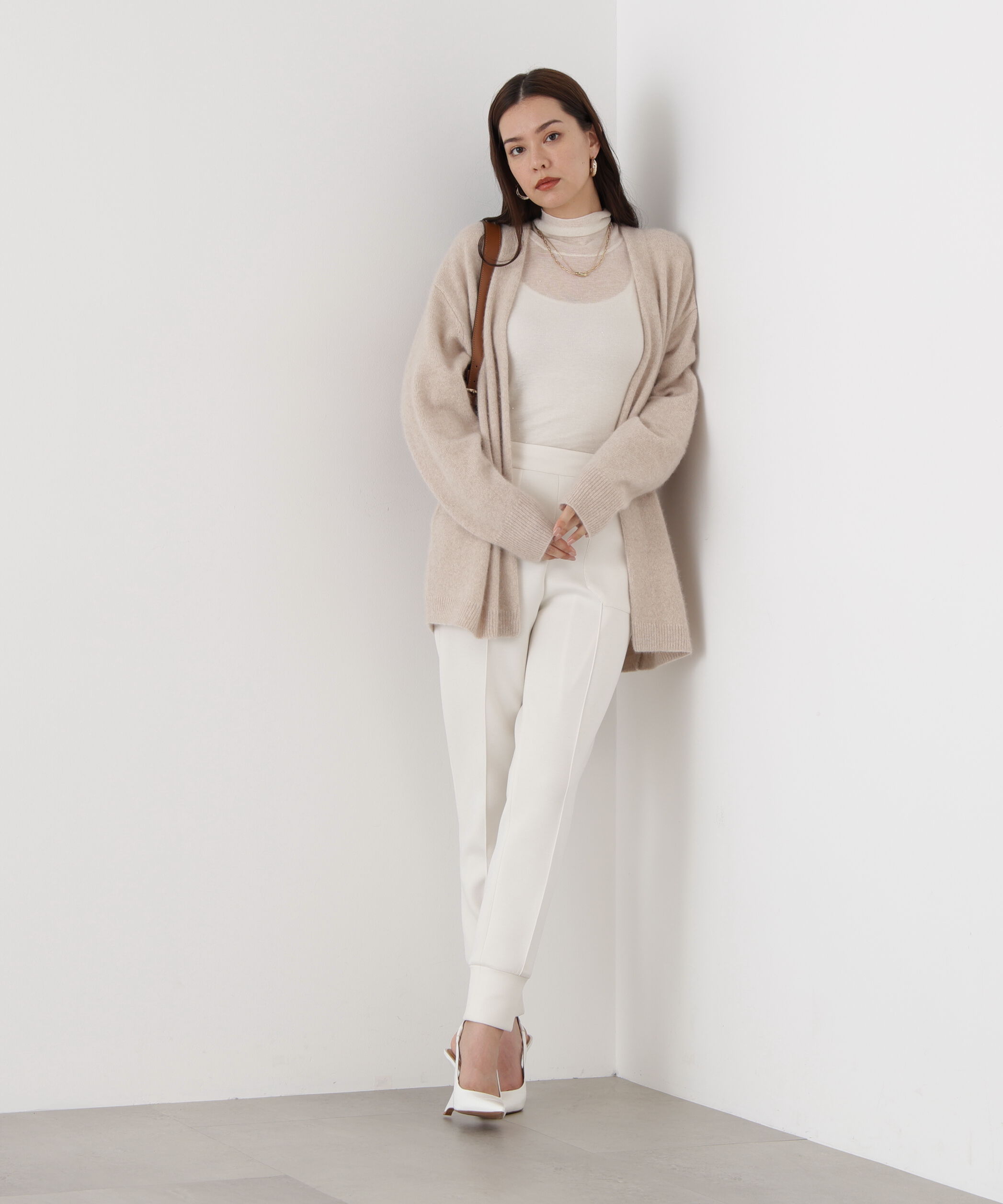  「◆スパンコールシアーモックネックプルオーバー」|ニット・セーター|