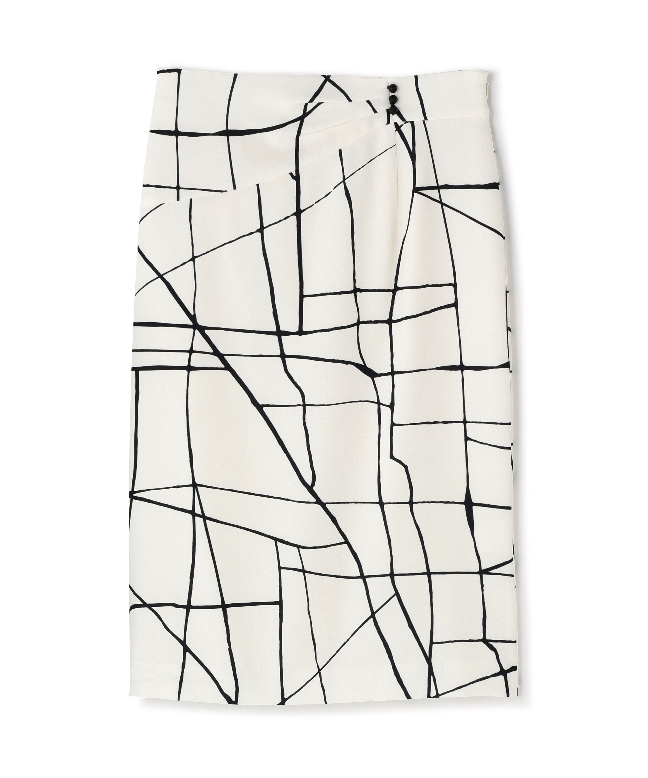  「ラインプリントタックスカート」|スカート|