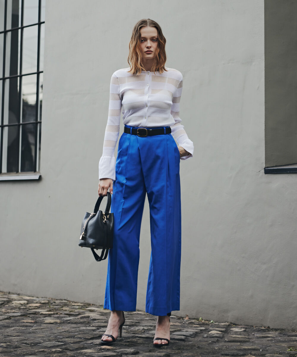  「ラップウエストシアーワイドパンツ」|その他|