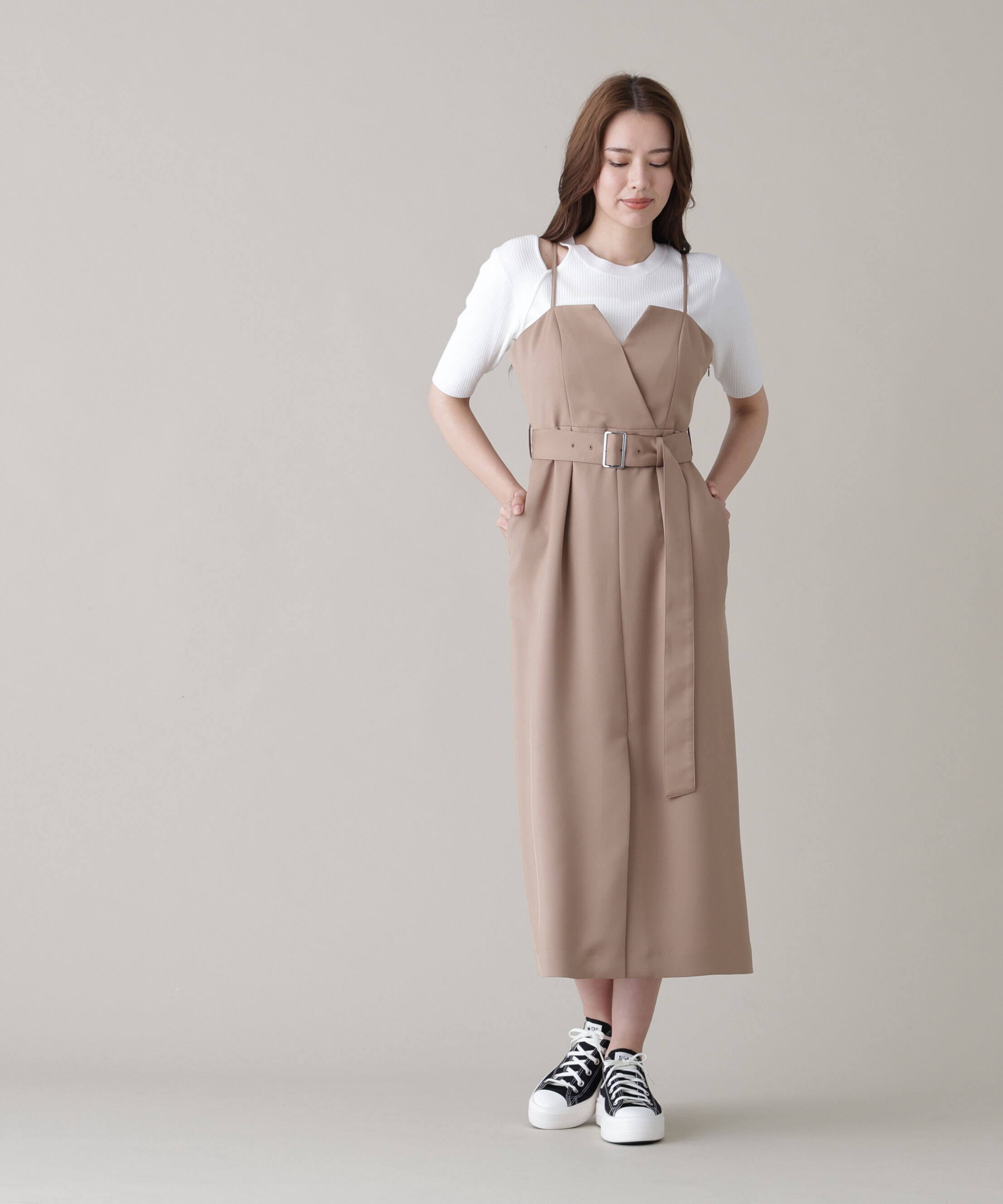  「［美香さん着用］カッティングニットプルオーバー」|ニット・セーター|