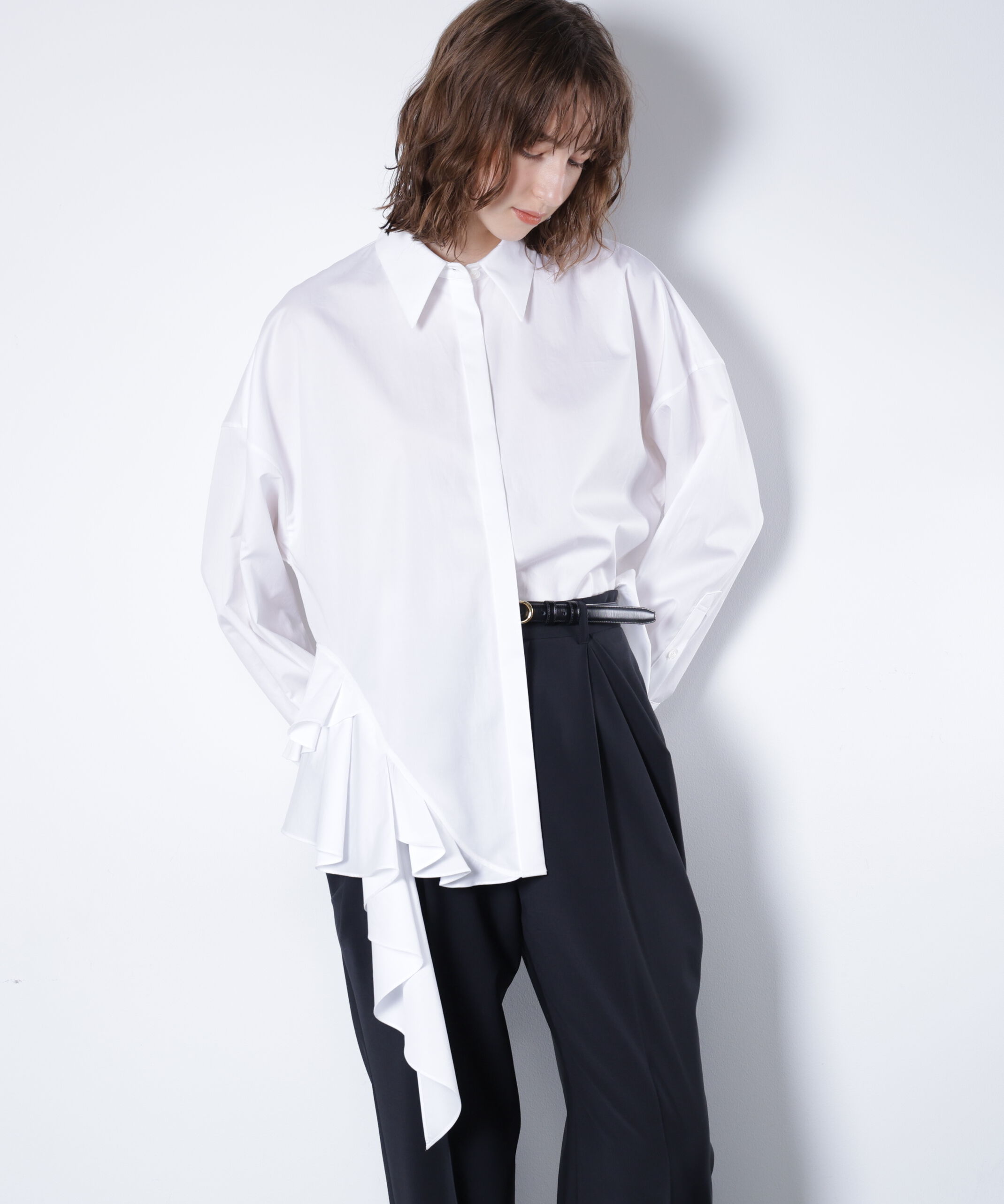  「ラッフルシャツ_」|シャツ・ブラウス|