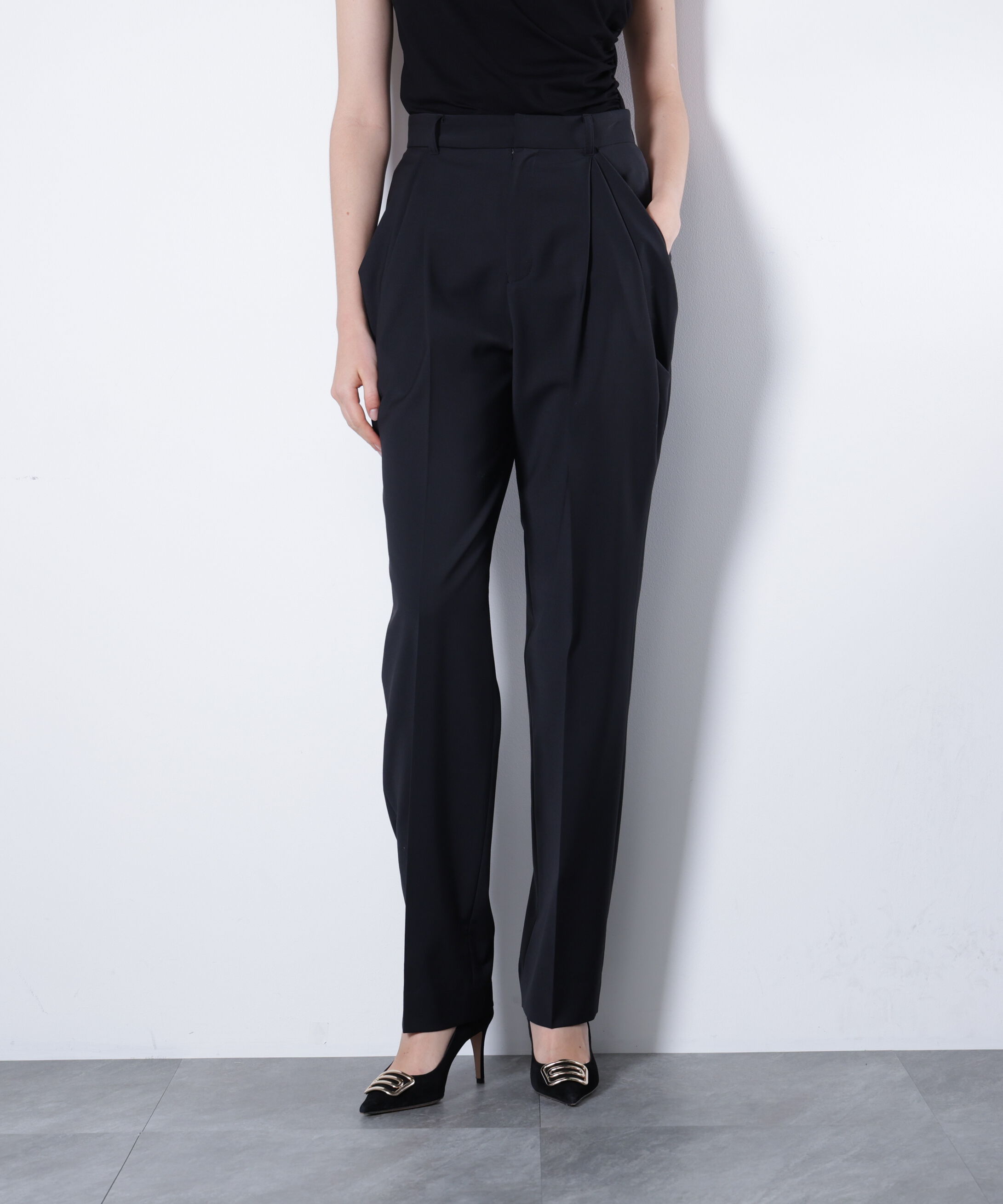  「タックポケットパンツ_」|その他|ブラック