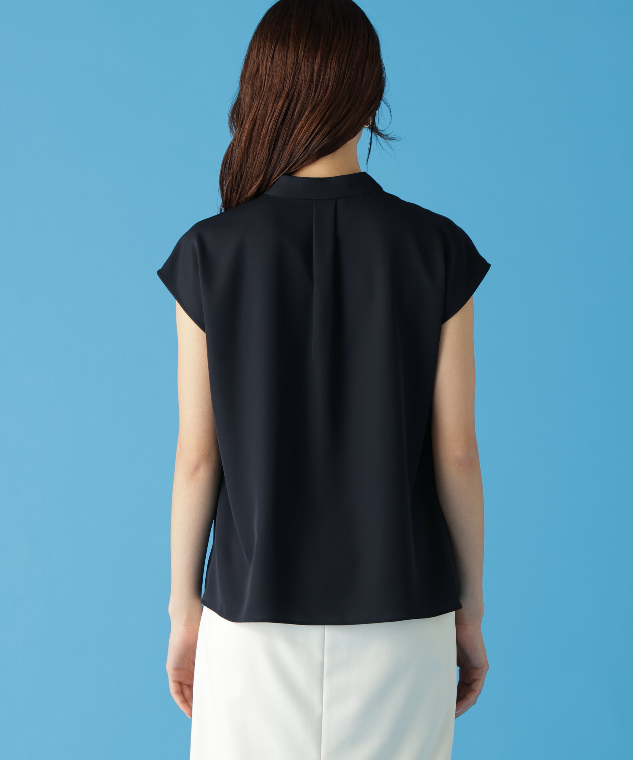  「チョーカー付きＶネックブラウス」|シャツ・ブラウス|