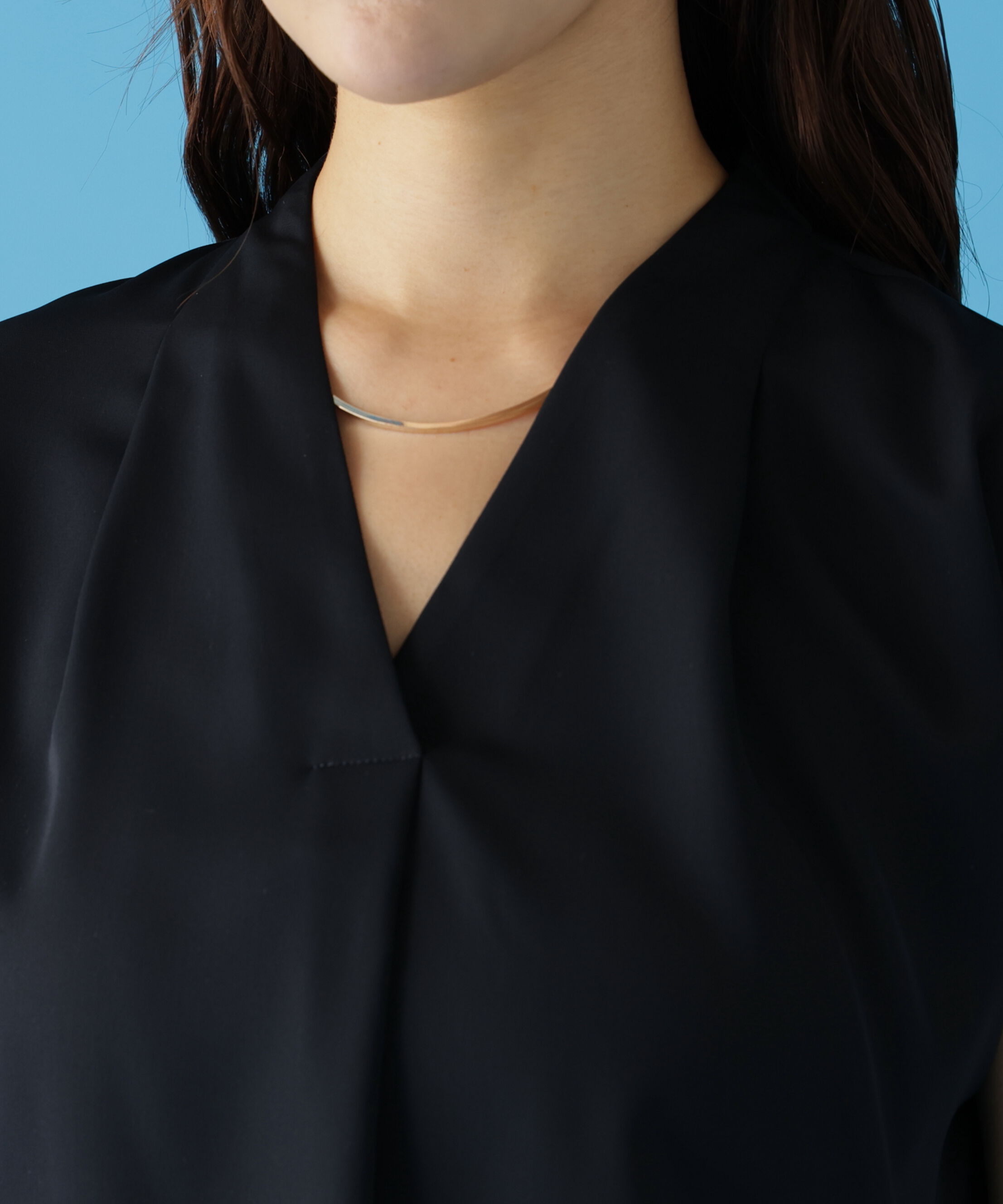  「チョーカー付きＶネックブラウス」|シャツ・ブラウス|