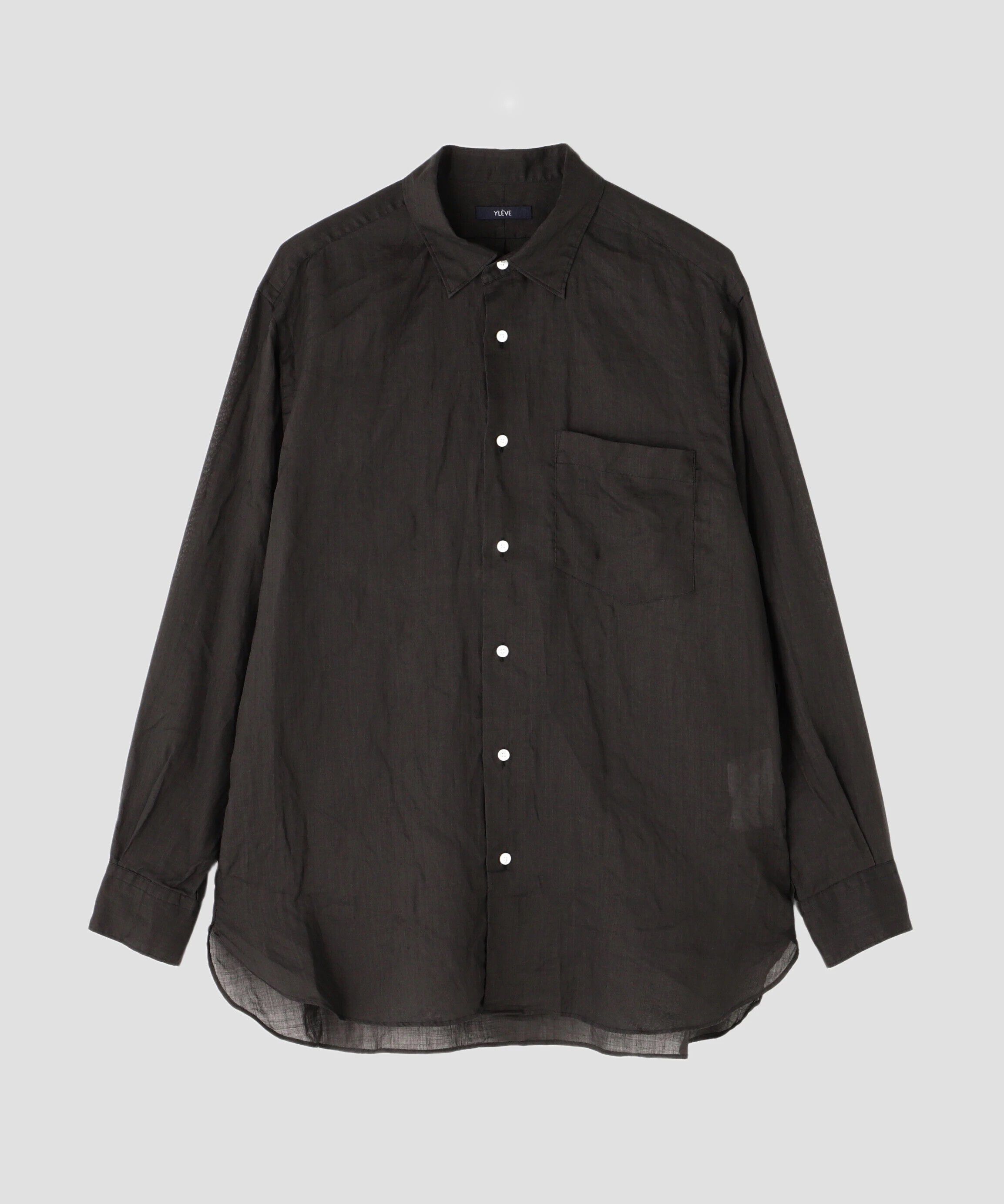 YLEVE 「YLEVE / ROYAL RAMIE BROAD SHIRT」|シャツ・ブラウス|ブラック