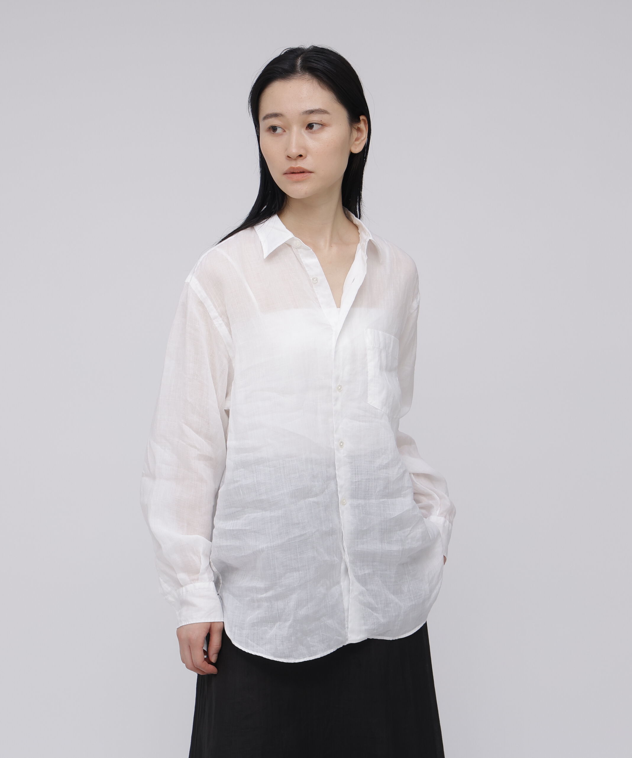 YLEVE 「YLEVE / ROYAL RAMIE BROAD SHIRT」|シャツ・ブラウス|ホワイト