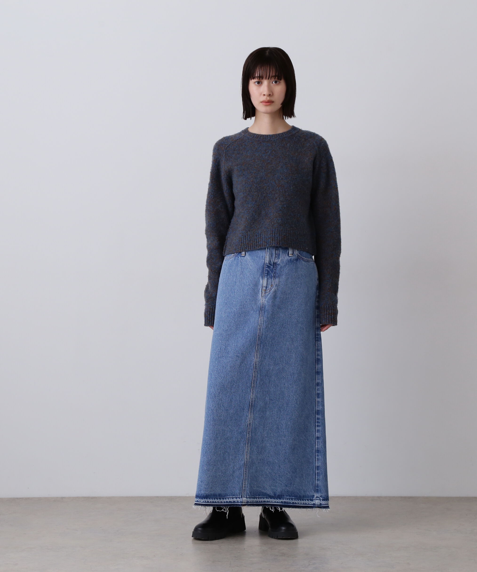 YLEVE 「YLEVE / ITARIAN MERINO WOOL MELANGE KNIT PULL OVER」|ニット・セーター|