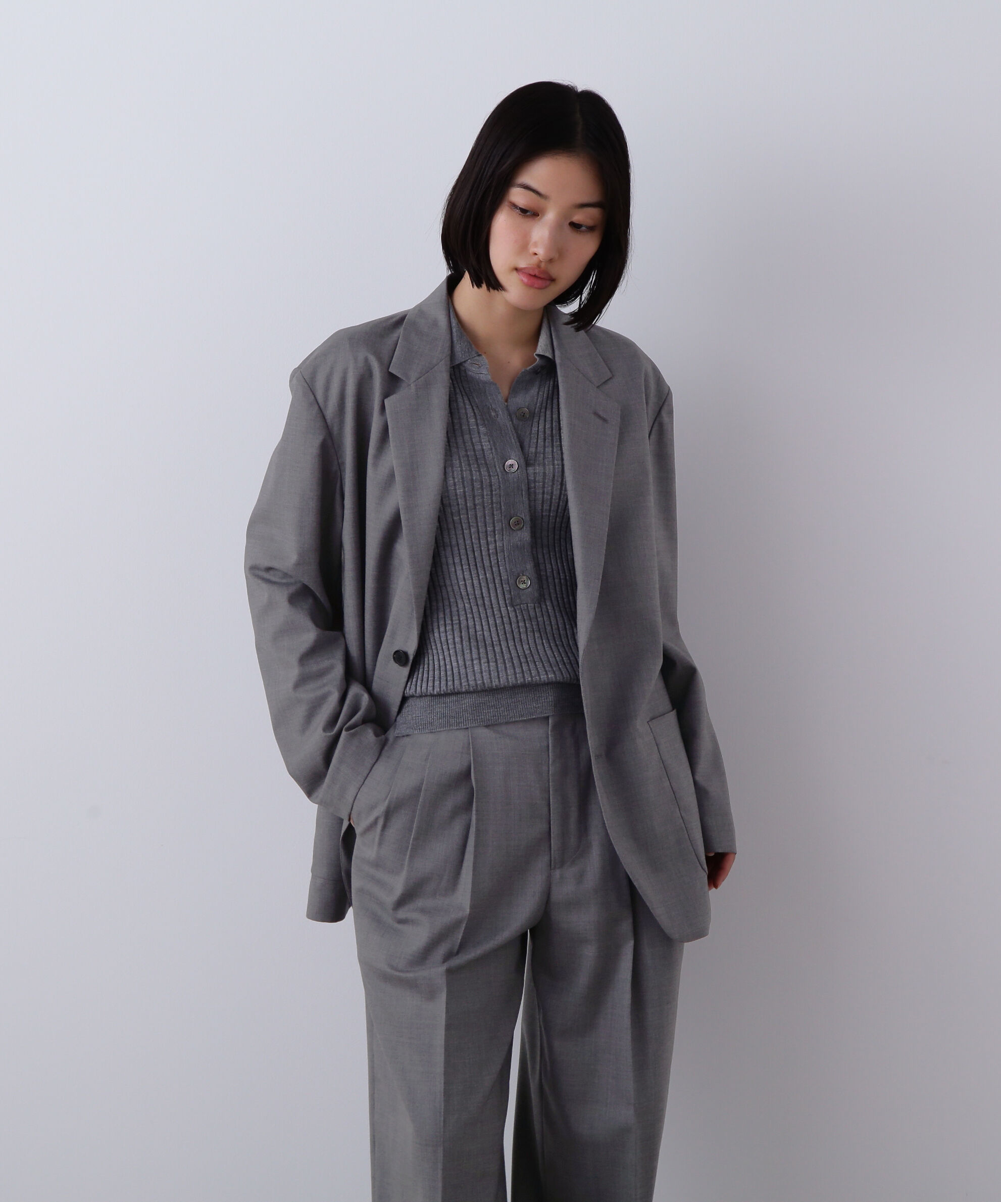YLEVE 「YLEVE / SUPER120'S CHAMBRAY WOOL JACKET」|その他|グレー