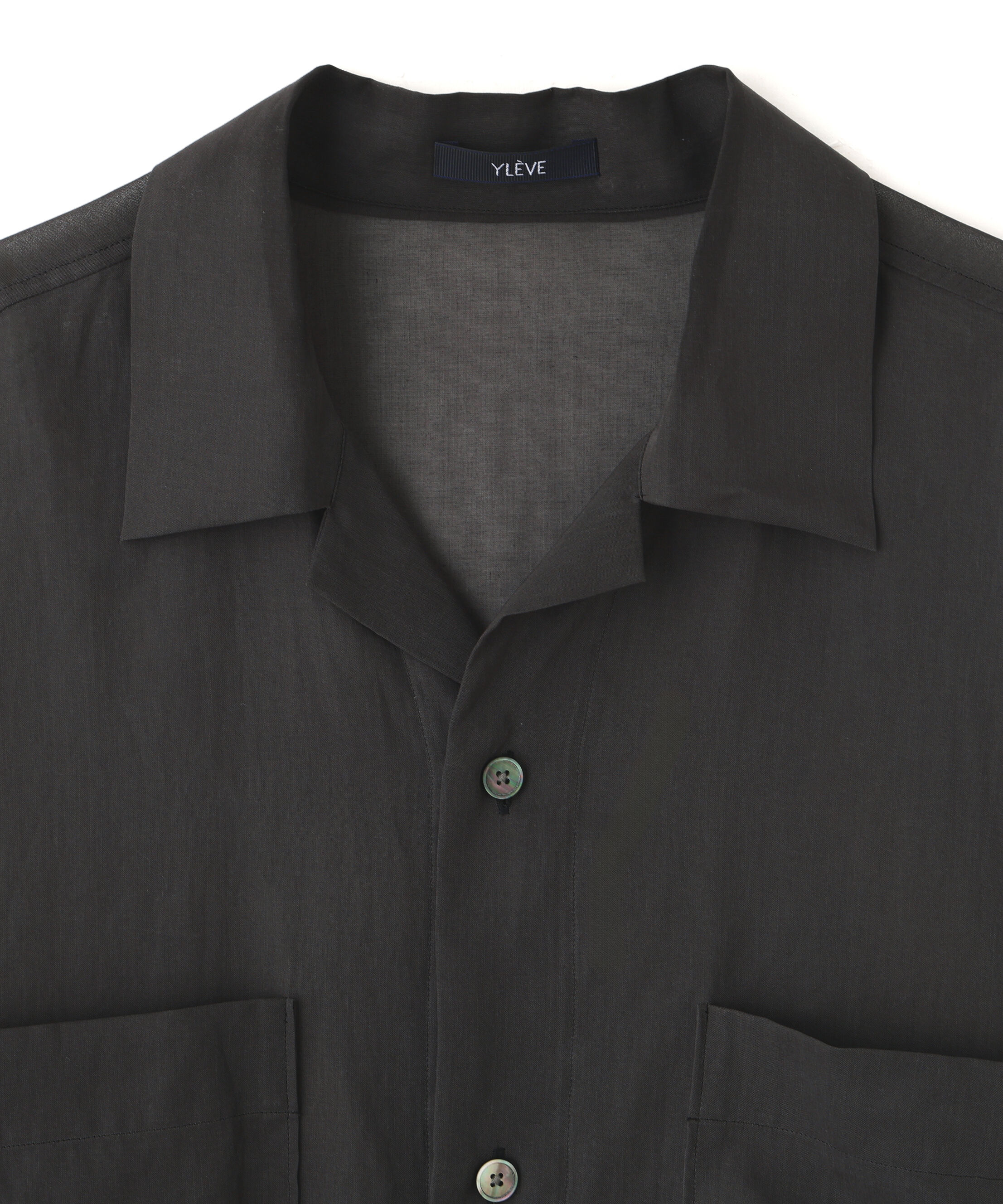 YLEVE 「YLEVE / COTTON VOILE LAWN OPEN COLLAR SHIRT」|シャツ・ブラウス|