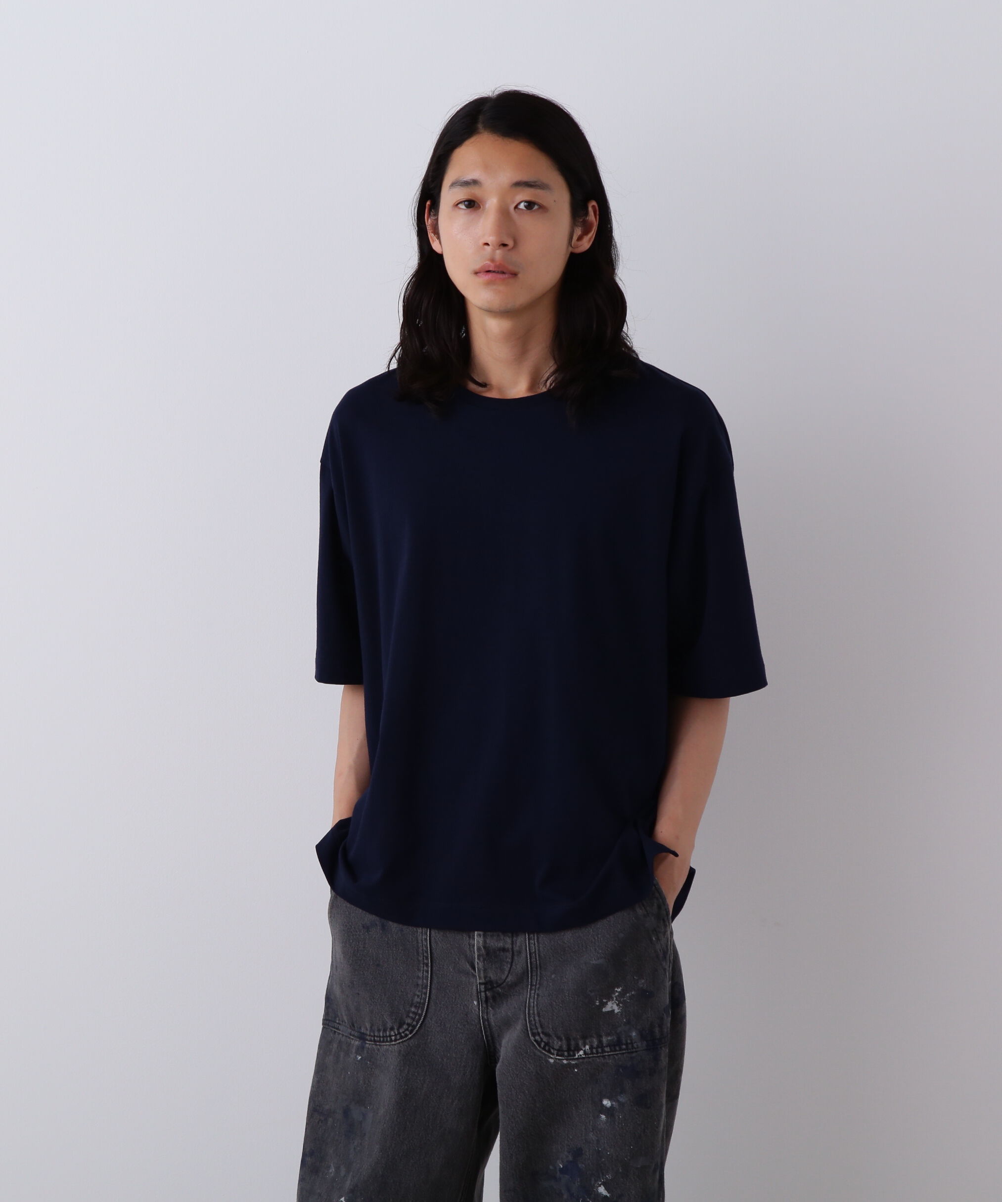YLEVE 「YLEVE / ORGANIC COTTON BIO LOOSE T-SHIRT」|Tシャツ・カットソー|ネイビー