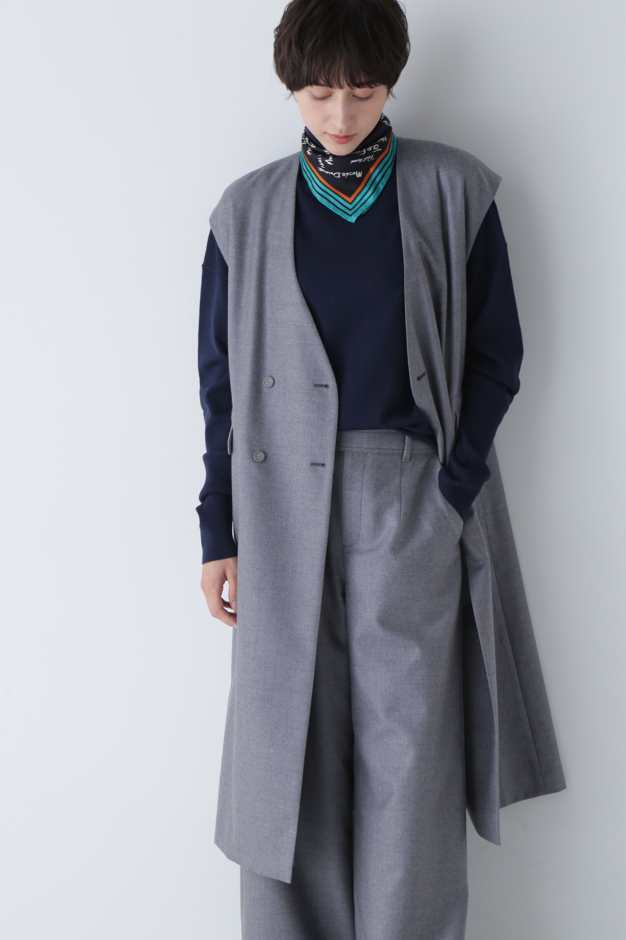  「◆ライトフラノウォッシャブルジレ」|その他|TOPグレー