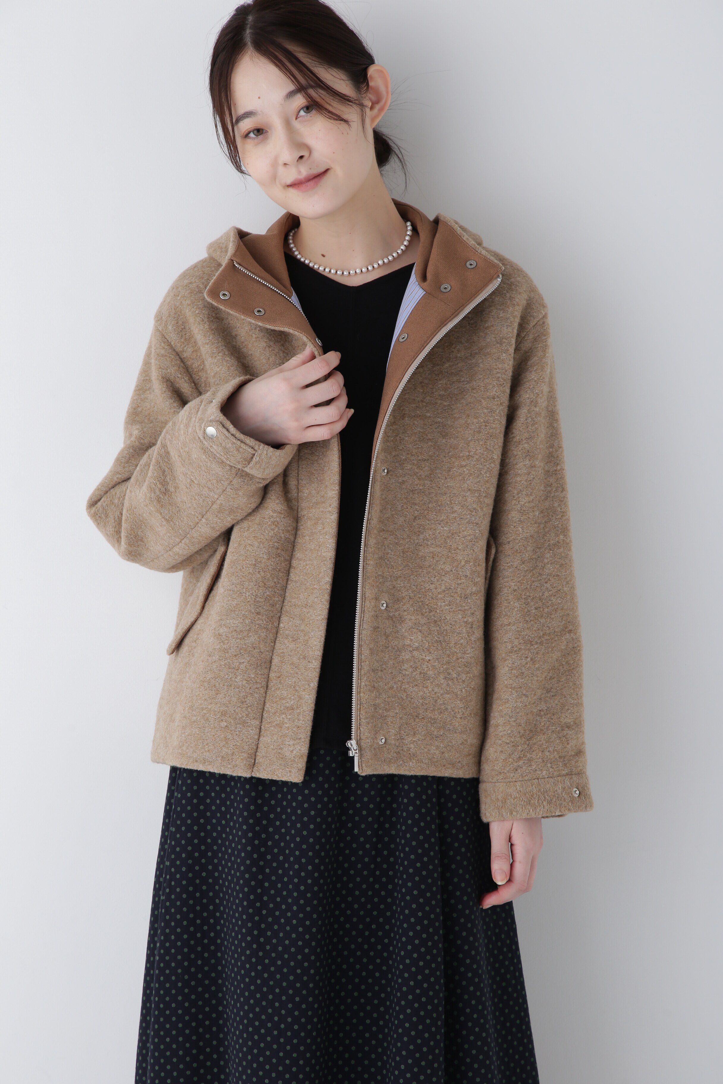  「◆スライバーフードブルゾン」|ブルゾン・スタジャン|