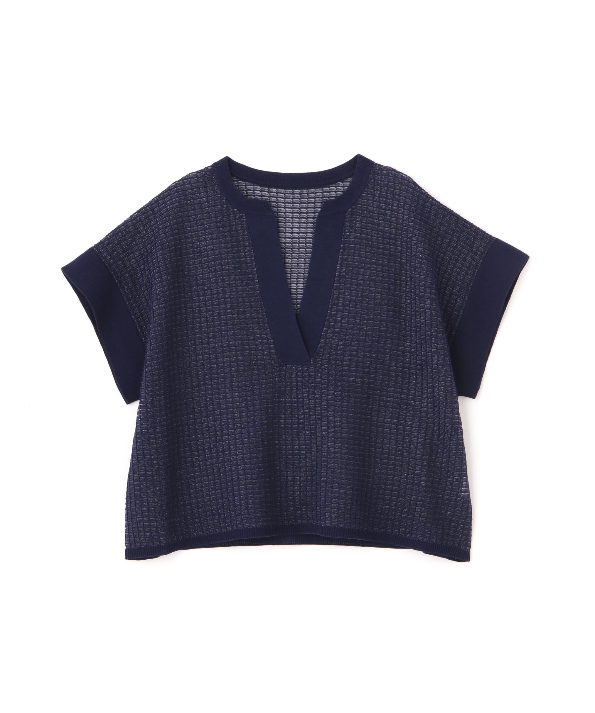  「◆【ウォッシャブル】【WEB・一部店舗限定】コットンポリエステルシアーチェックスキッパー」|ニット・セーター|