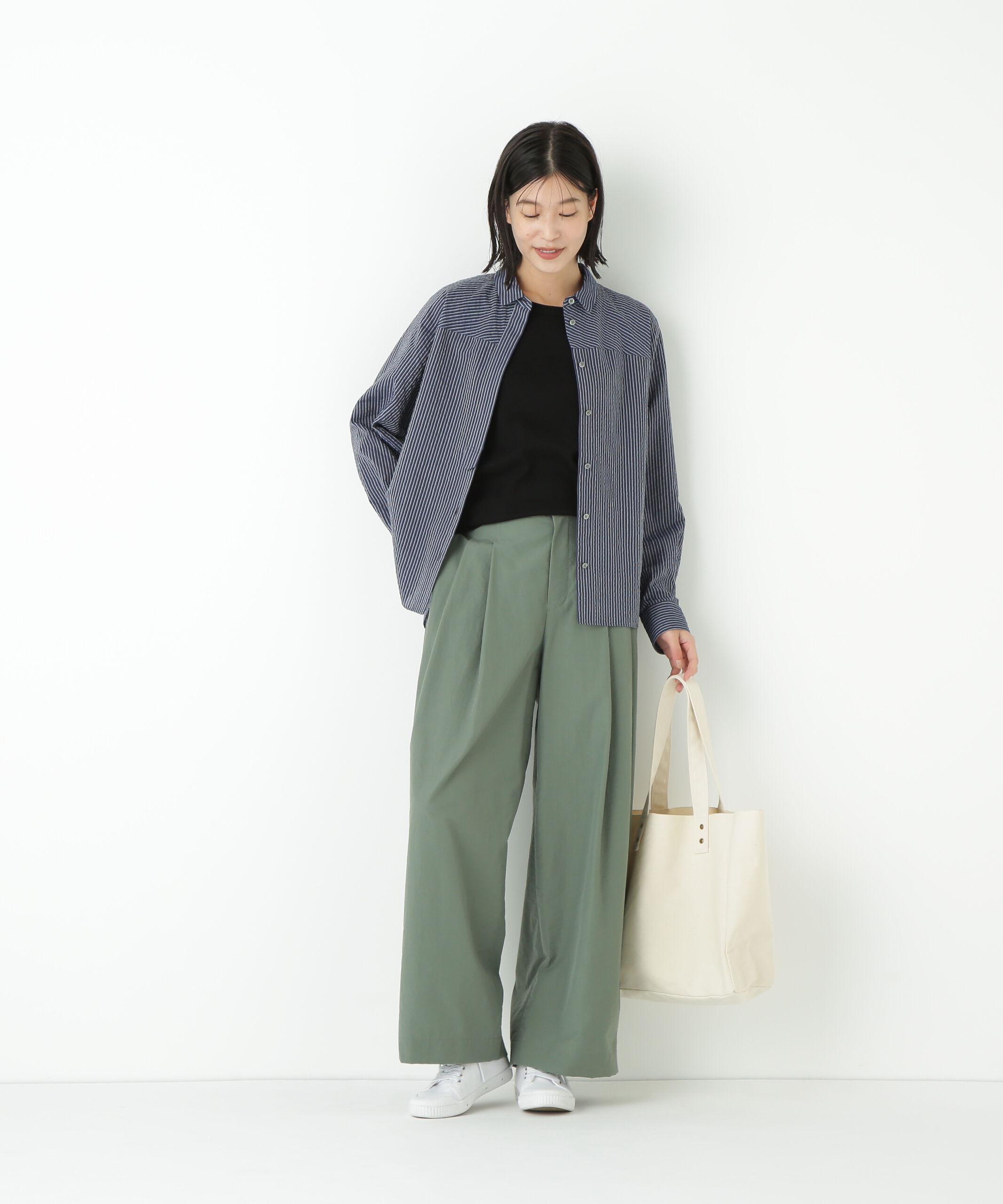  「◆綿ナイロンタッサータックワイドパンツ」|その他|