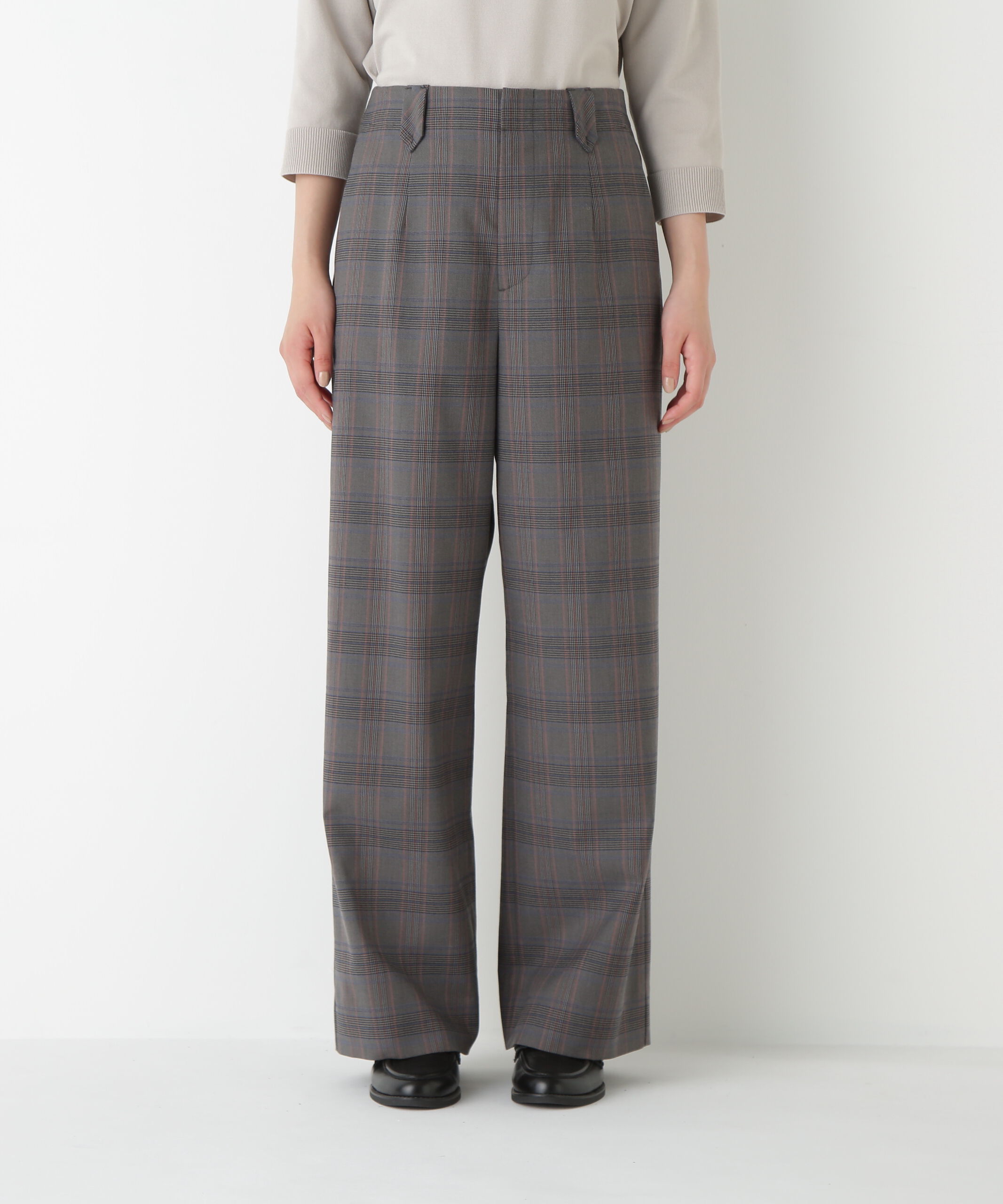  「◆強撚シャークスキンセミワイドパンツ」|その他|