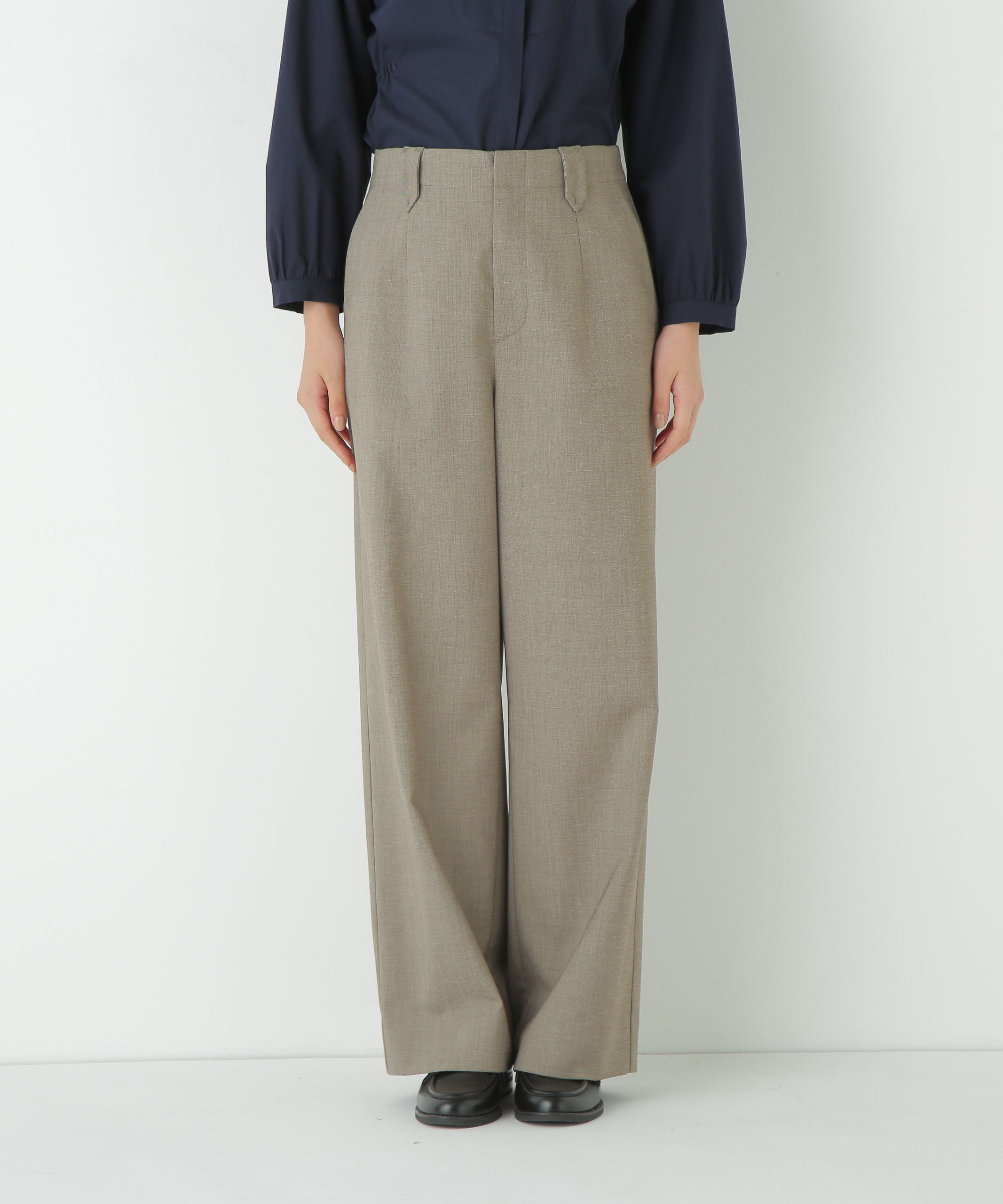  「◆強撚シャークスキンセミワイドパンツ」|その他|