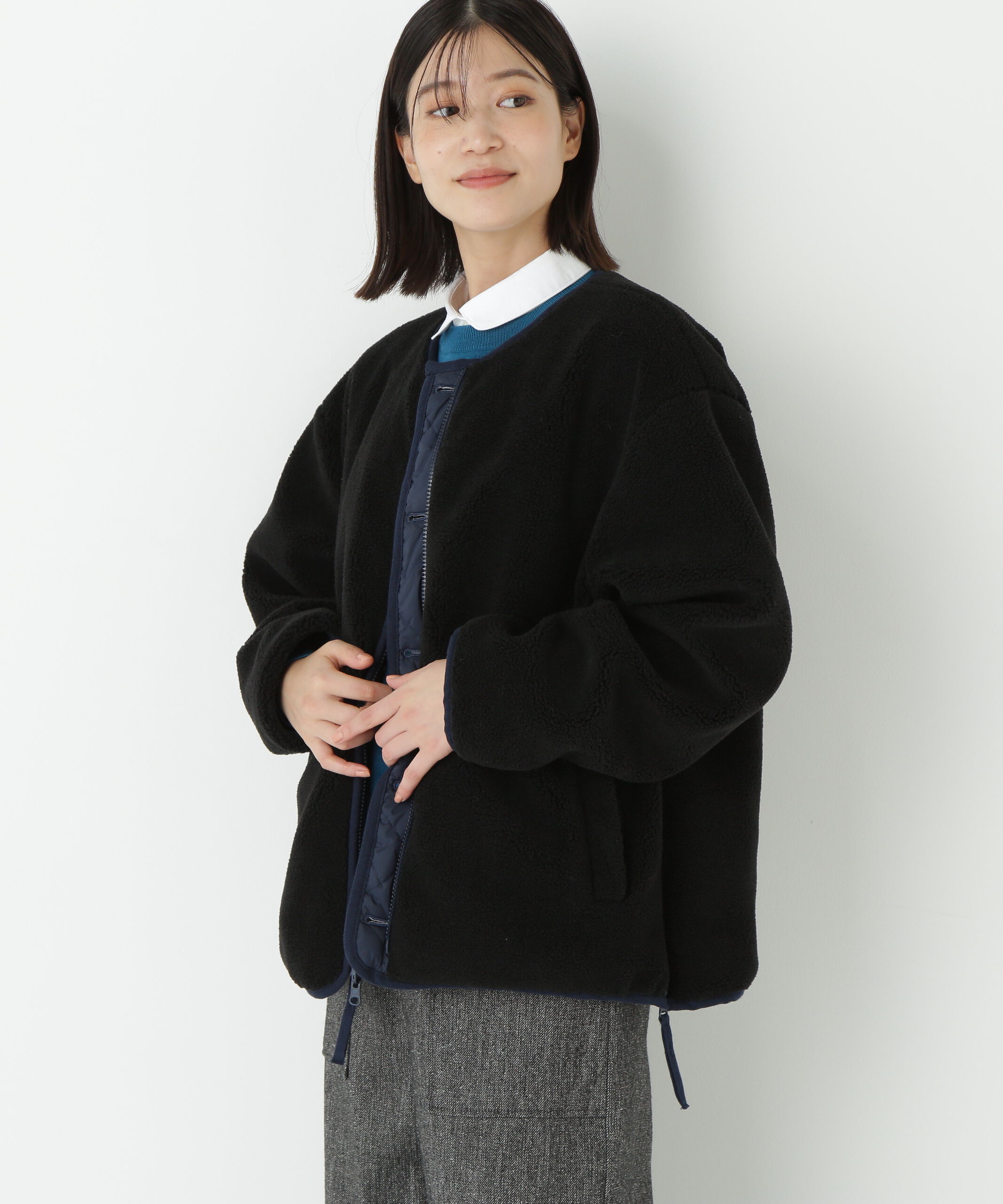  「◆リバーシブルボアダウンブルゾン」|ブルゾン・スタジャン|