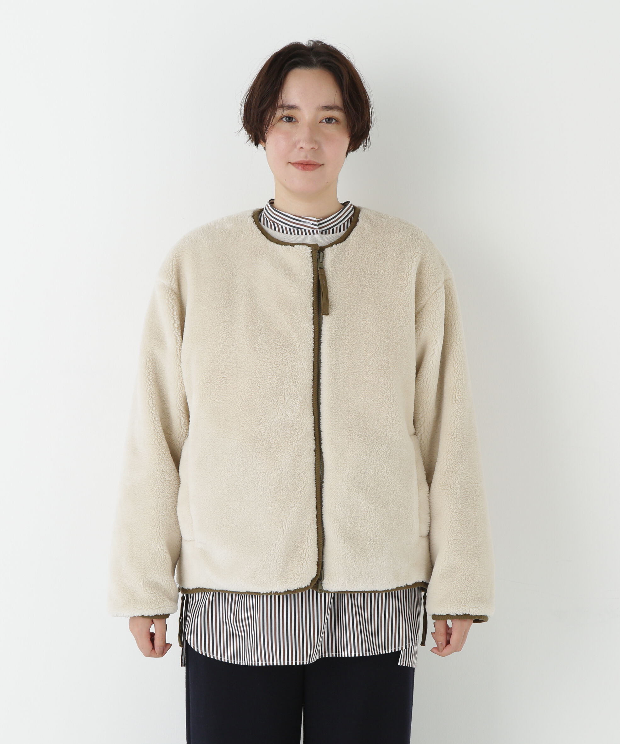  「◆リバーシブルボアダウンブルゾン」|ブルゾン・スタジャン|