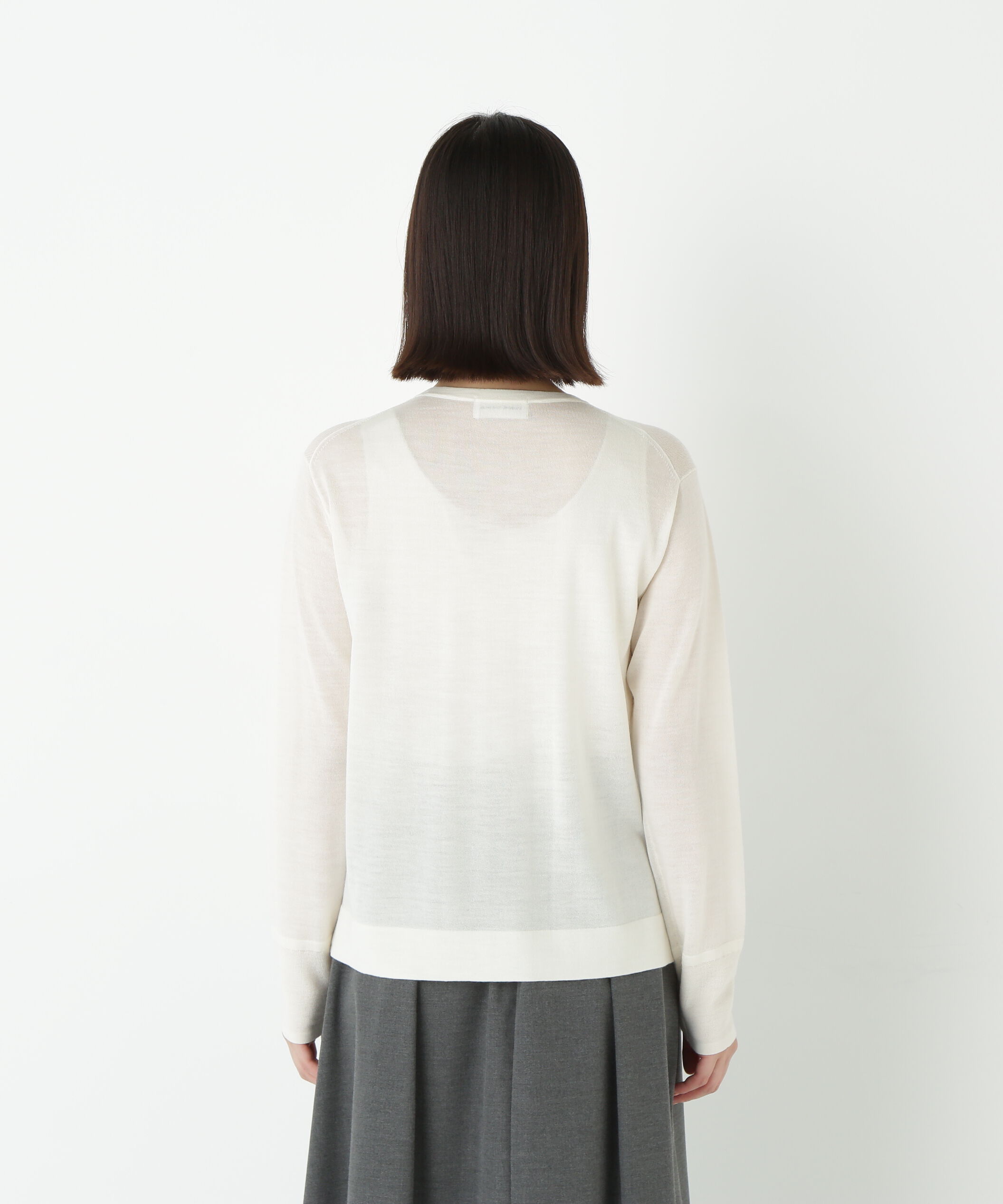  「◆クリアウールクルーネックニット」|ニット・セーター|