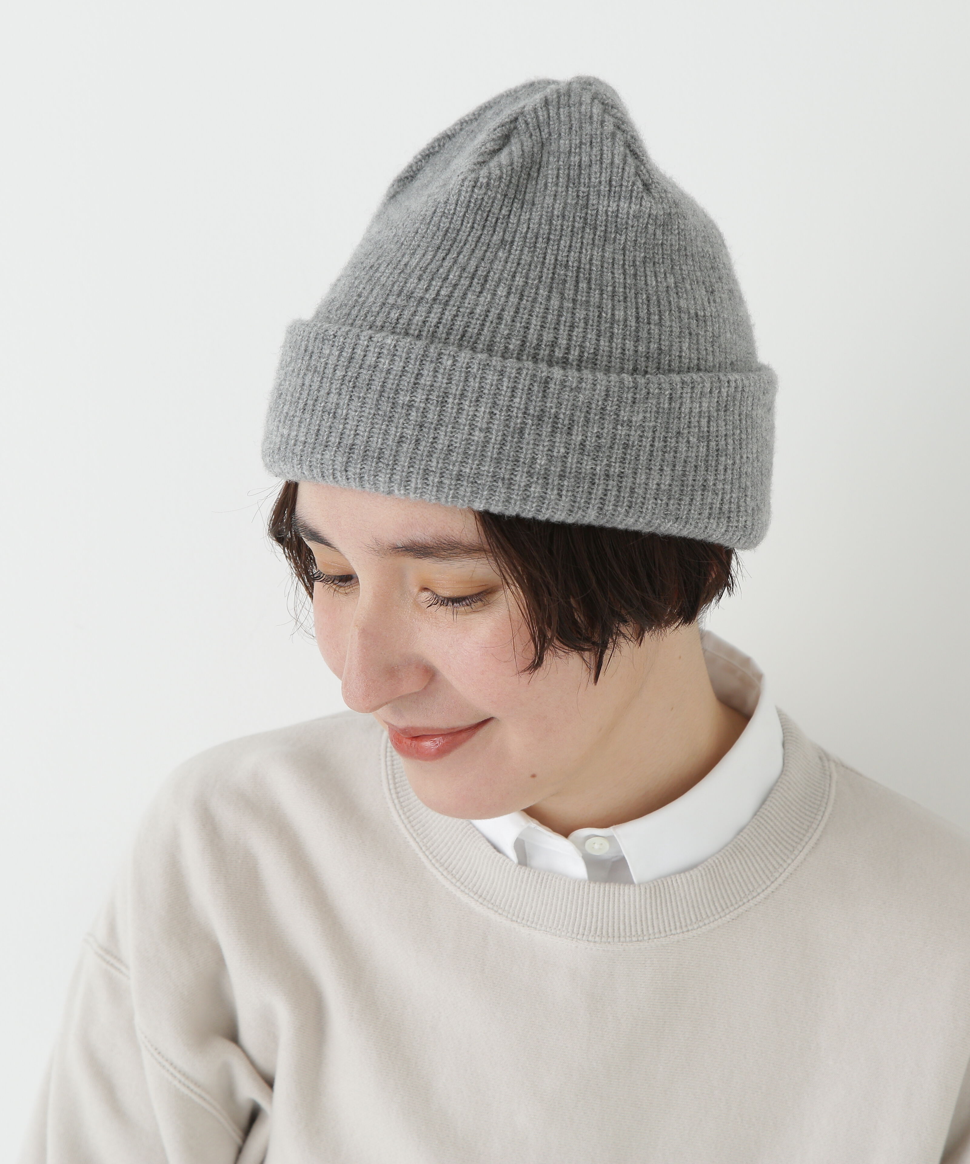 「◆ラムウールニットキャップ」|その他|グレー