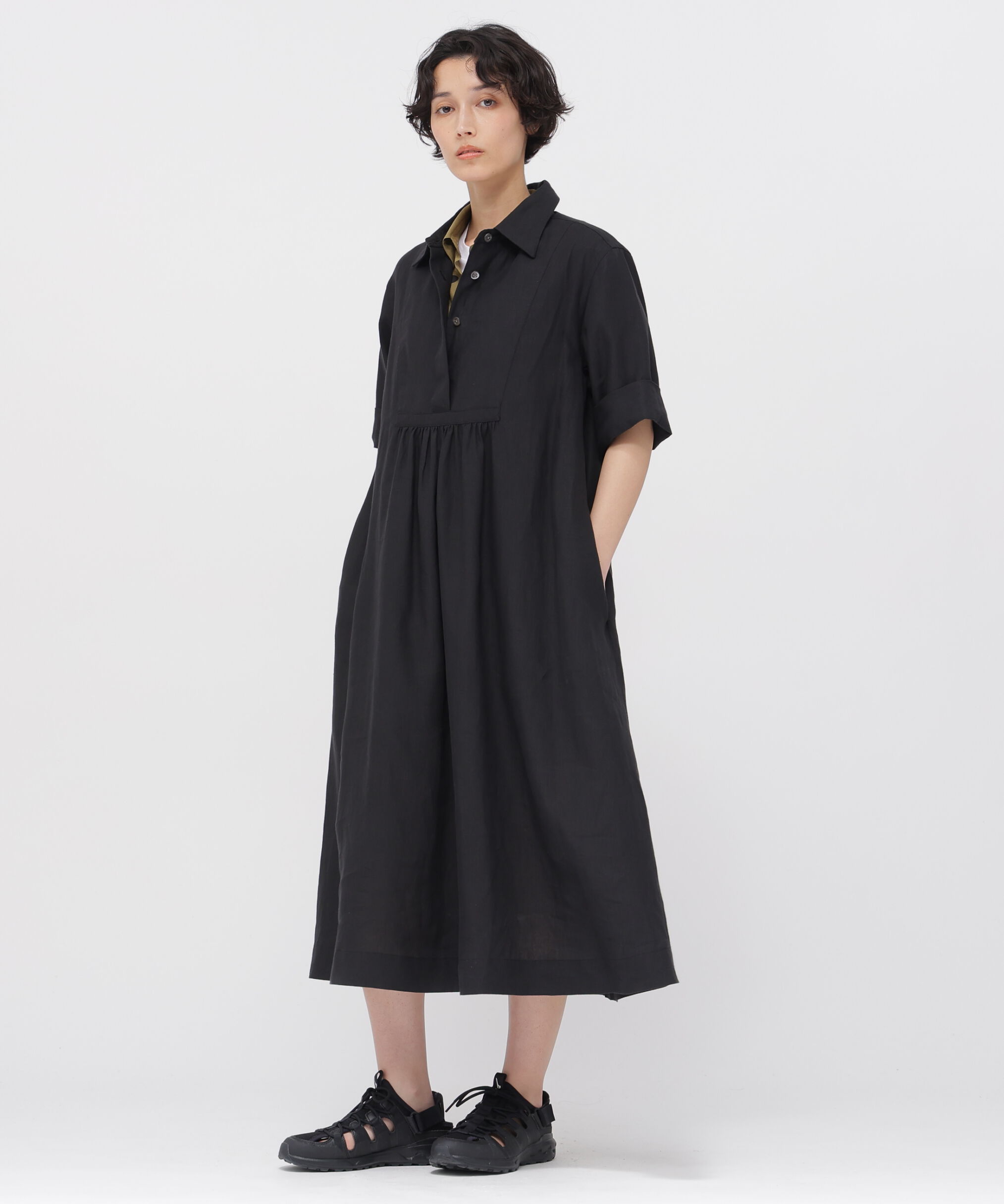  「SHIRTING LINEN DRESS」|ワンピース|