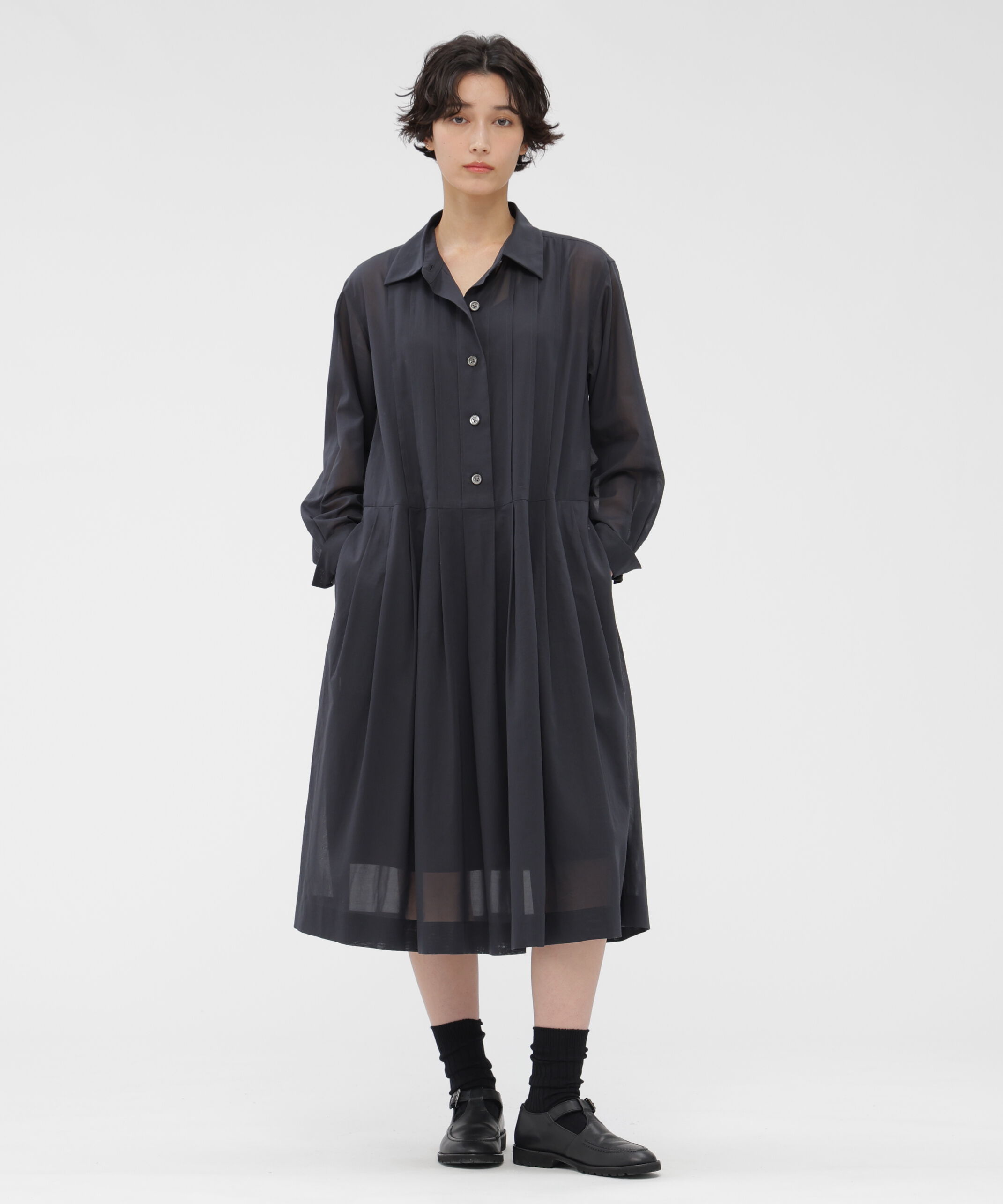  「SHEER COTTON VOILE DRESS」|ワンピース|SLATE7
