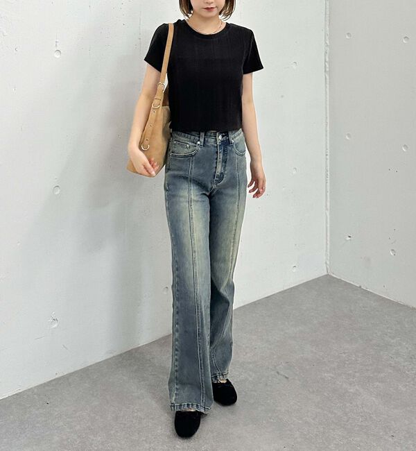 archives「オーバーダイタイトフレアストレッチデニム」|デニム|