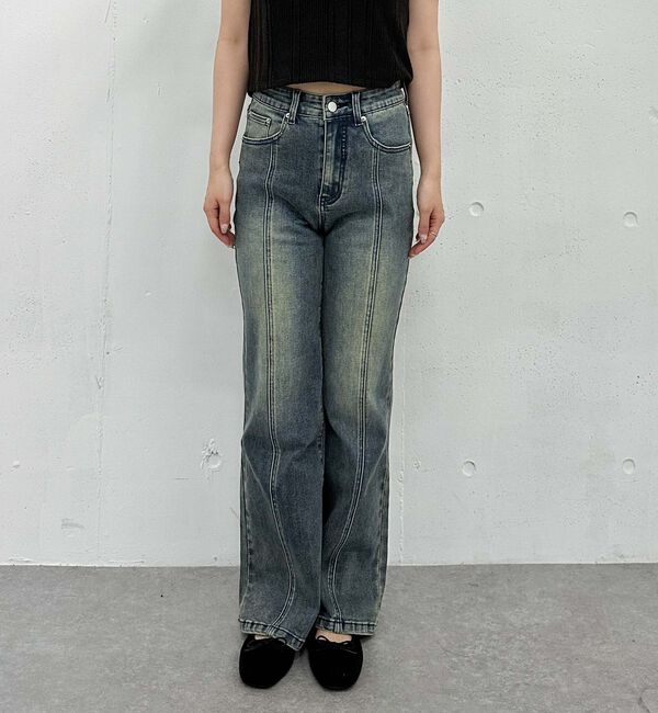 archives「オーバーダイタイトフレアストレッチデニム」|デニム|