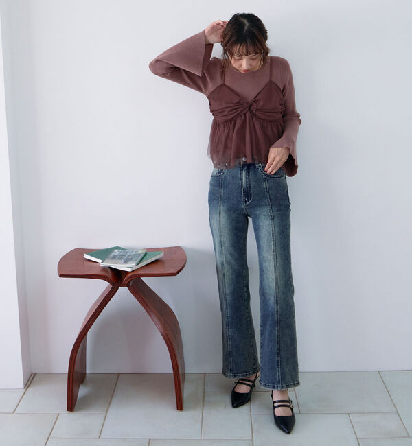 archives「オーバーダイタイトフレアストレッチデニム」|デニム|