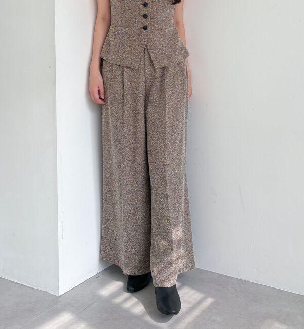 archives「【ＳＥＴＵＰ対応】タックツイードワイドスラックス」|チノ|