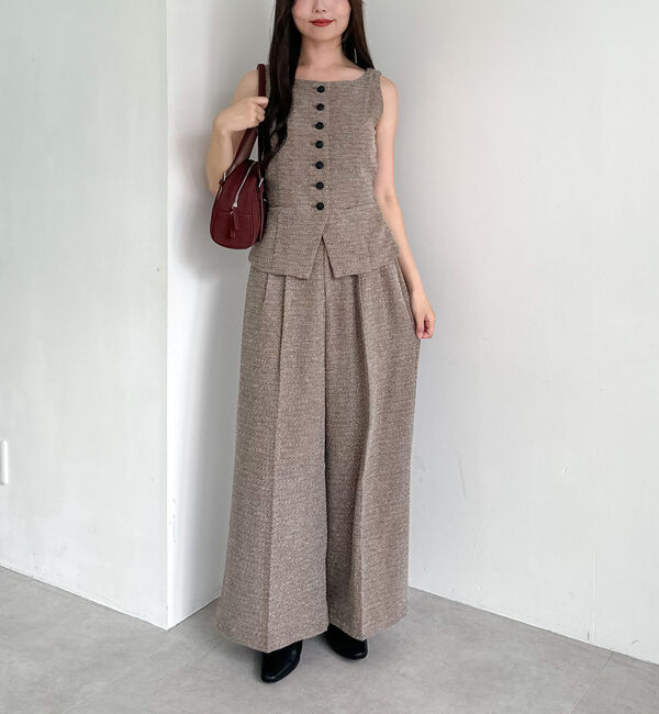 archives「【ＳＥＴＵＰ対応】タックツイードワイドスラックス」|チノ|