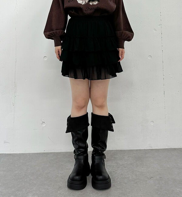 archives「アニマルソートフリルティアードスカート」|スカート|