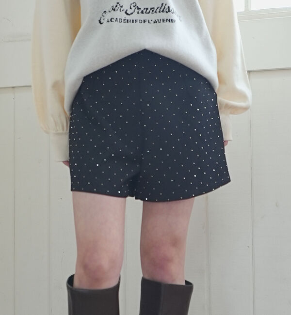 archives「ラインストーンドットショートパンツ」|その他|BLACK