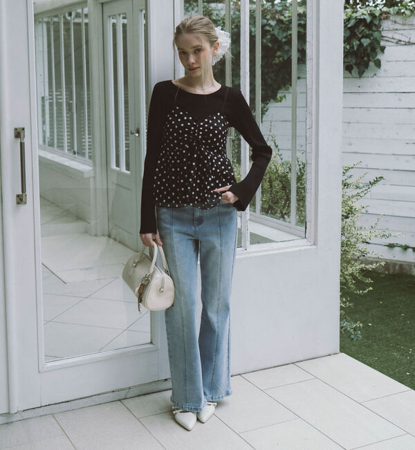 archives「オーバーダイタイトフレアストレッチデニム」|デニム|