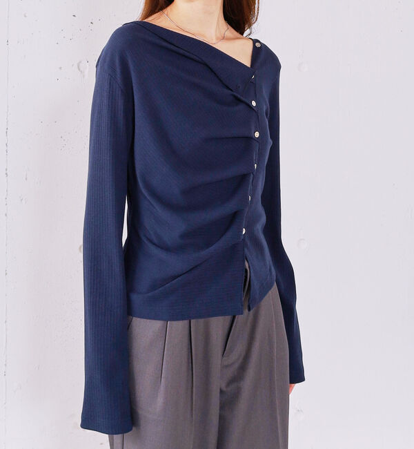 archives「【ＯＮかわ】２ｗａｙアシメボタンカットＴＯＰＳ」|Tシャツ・カットソー|