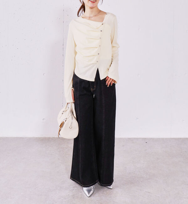 archives「【ＯＮかわ】２ｗａｙアシメボタンカットＴＯＰＳ」|Tシャツ・カットソー|