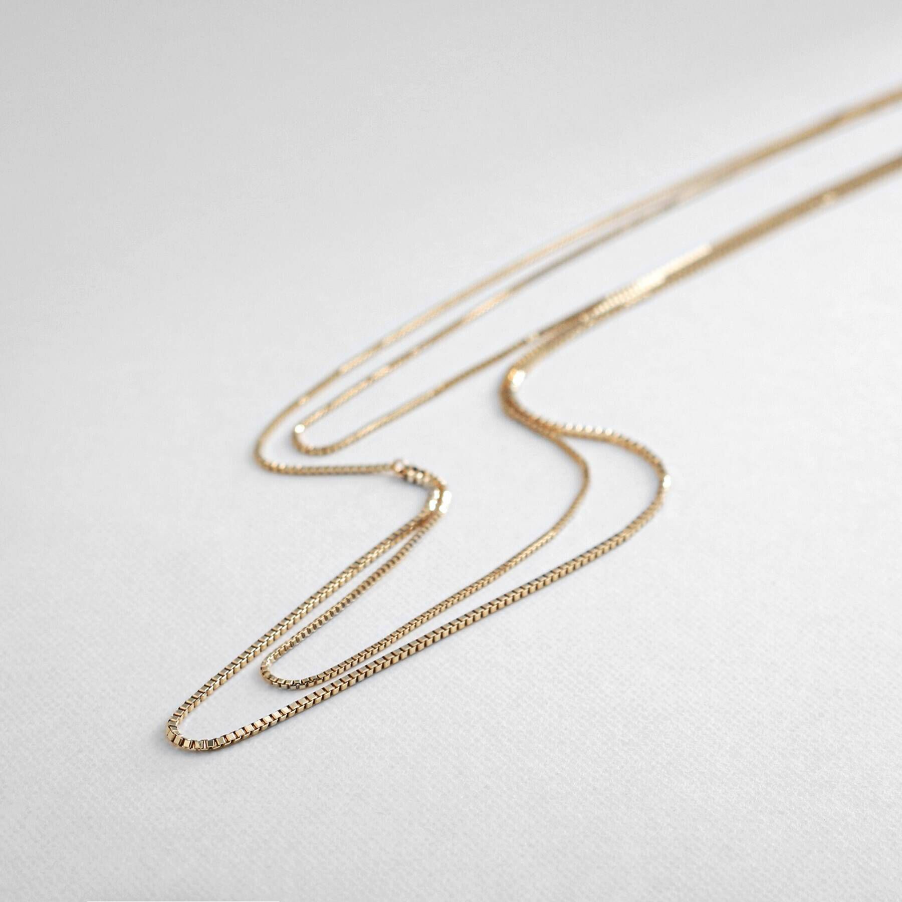 COCOSHNIK「K10ベネチアンチェーン ドレープネックレス」|ネックレス|イエローゴールド(1