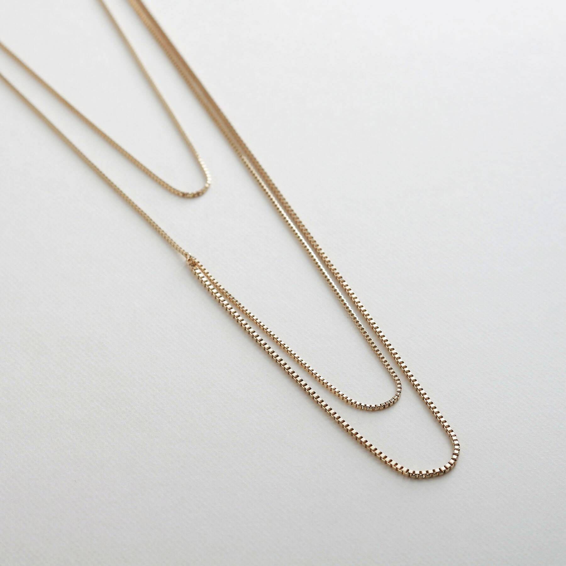 COCOSHNIK「K10ベネチアンチェーン ドレープネックレス」|ネックレス|