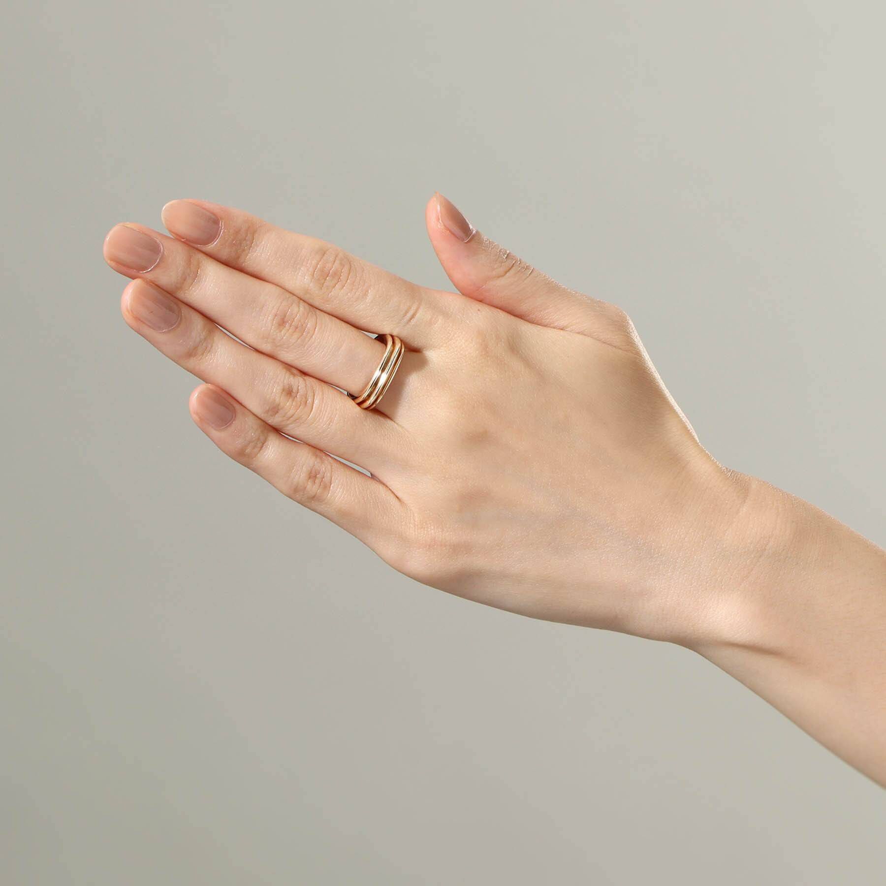 COCOSHNIK「K10しのぎ3連 シグネットリング」|リング|