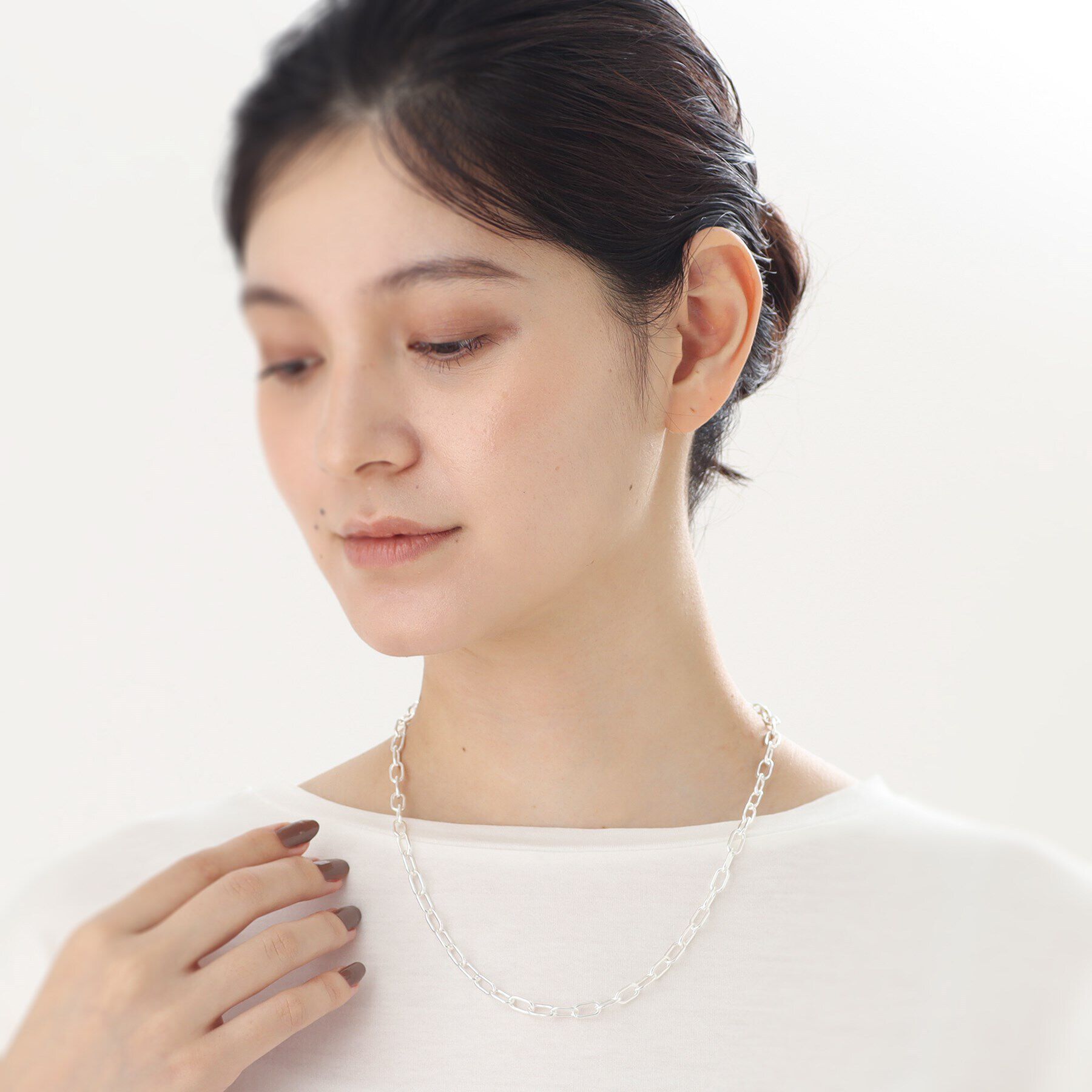 COCOSHNIK ONKITSCH「シルバー リンクチェーン 2WAYネックレス」|ネックレス|