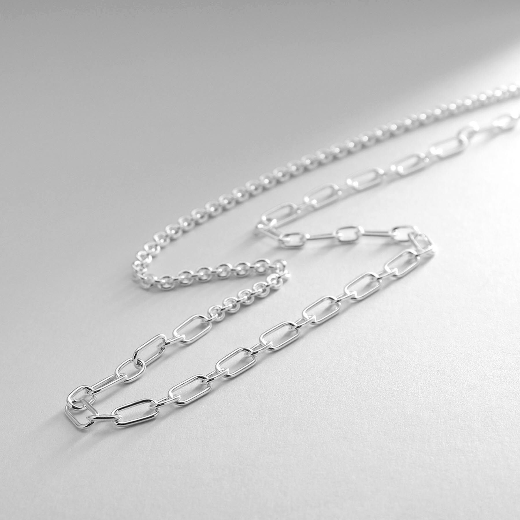 COCOSHNIK ONKITSCH「シルバー ミックスネックレス ケーブルチェーン２ＷＡＹネックレス」|ネックレス|