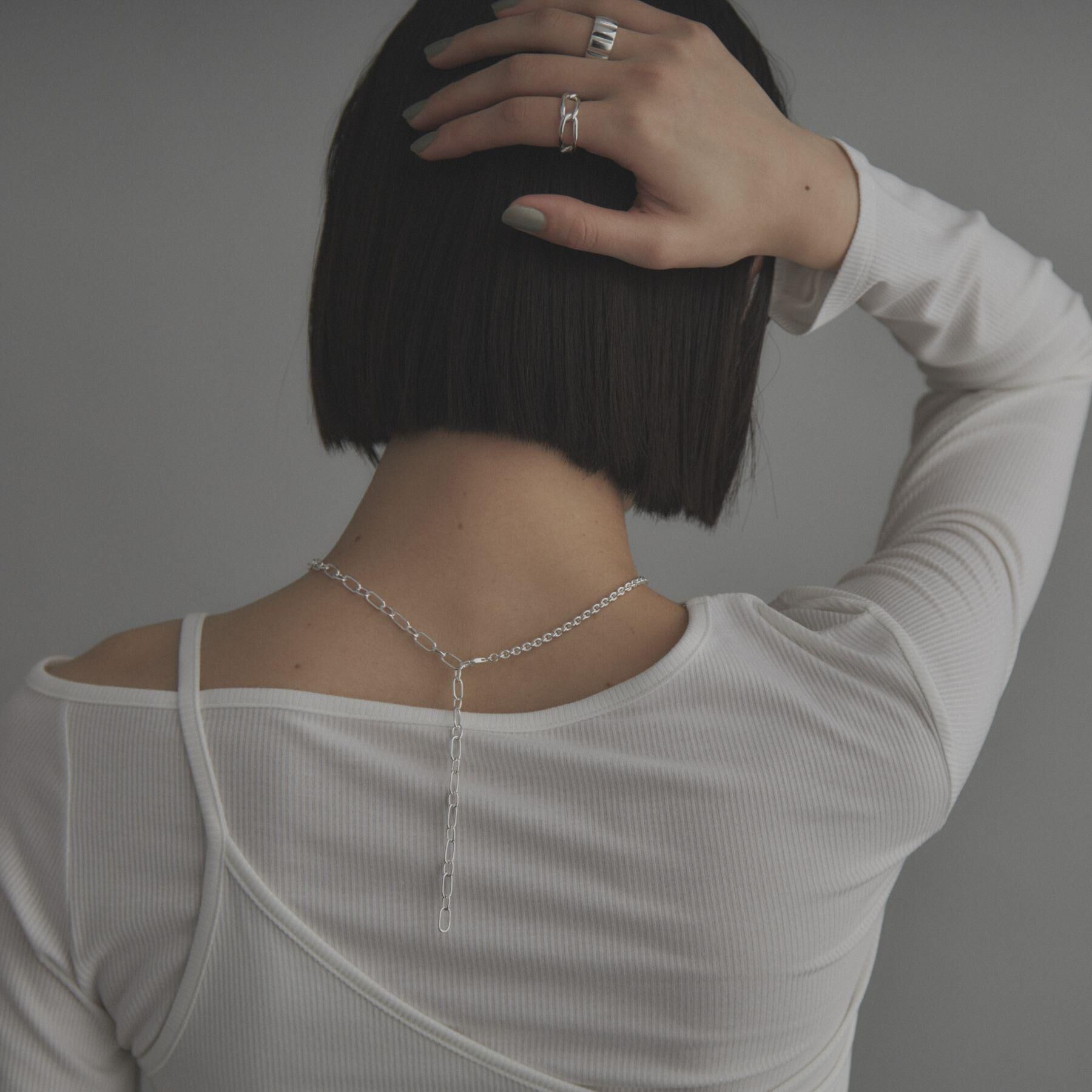 COCOSHNIK ONKITSCH「シルバー ミックスネックレス ケーブルチェーン２ＷＡＹネックレス」|ネックレス|