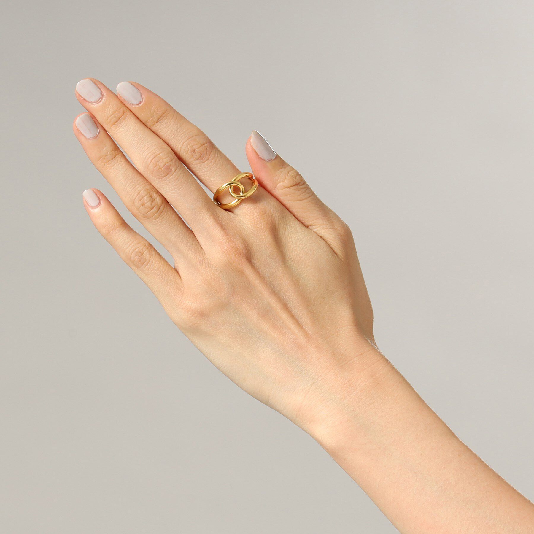 COCOSHNIK ONKITSCH「シルバー ラインリング オーバルノット GP」|リング|