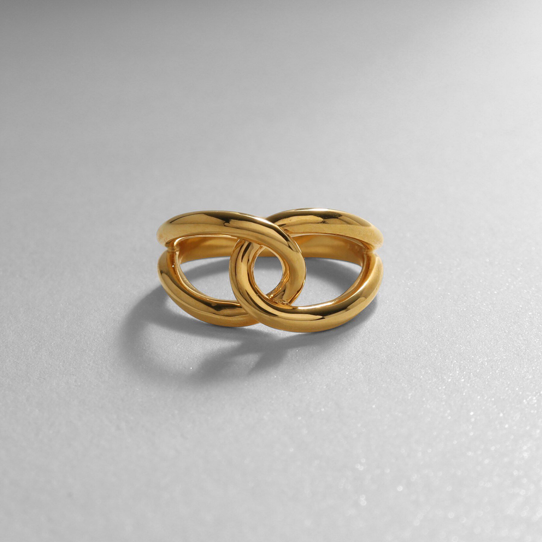 COCOSHNIK ONKITSCH「シルバー ラインリング オーバルノット GP」|リング|