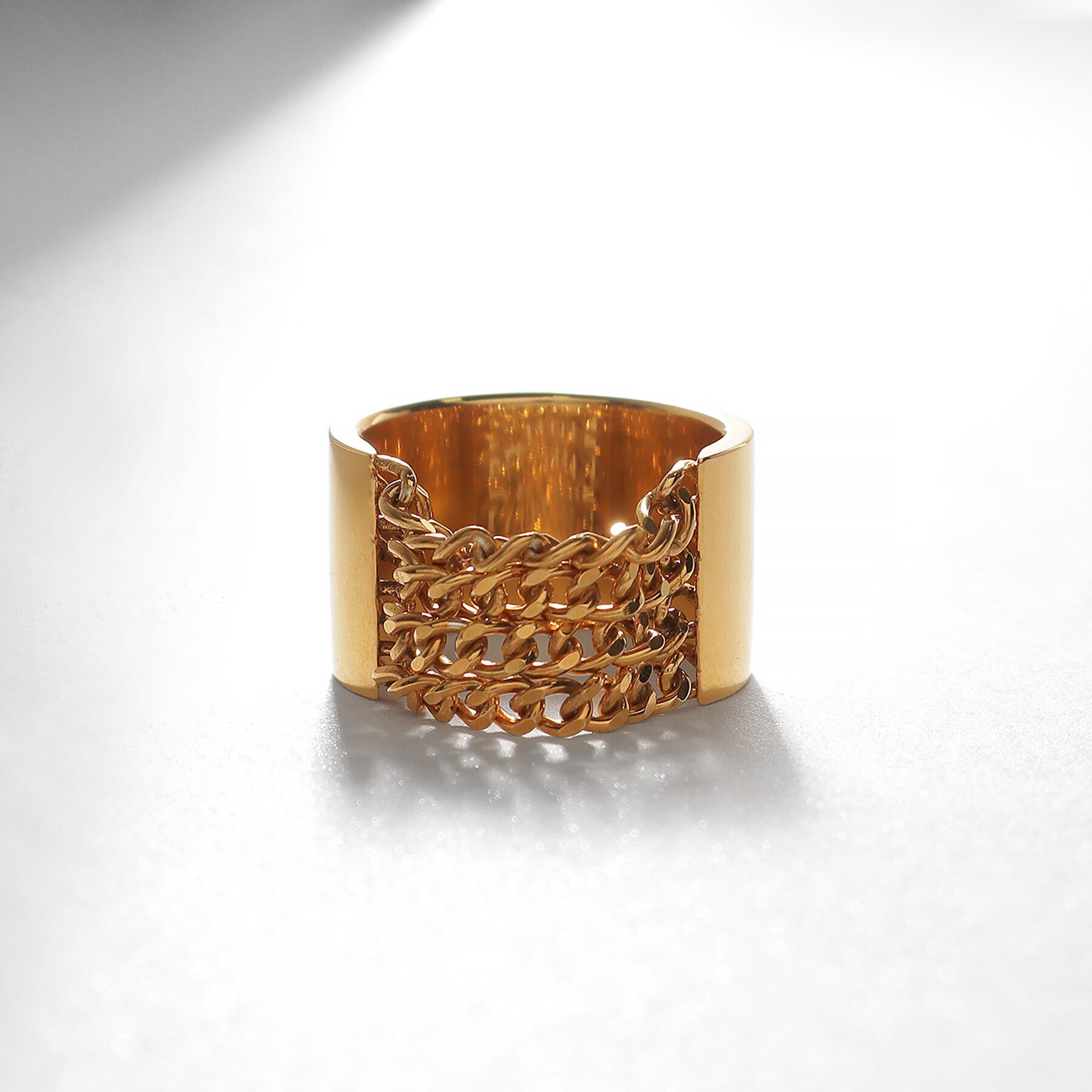 COCOSHNIK ONKITSCH「シルバー ドレープルーズ チェーンリング GP」|リング|