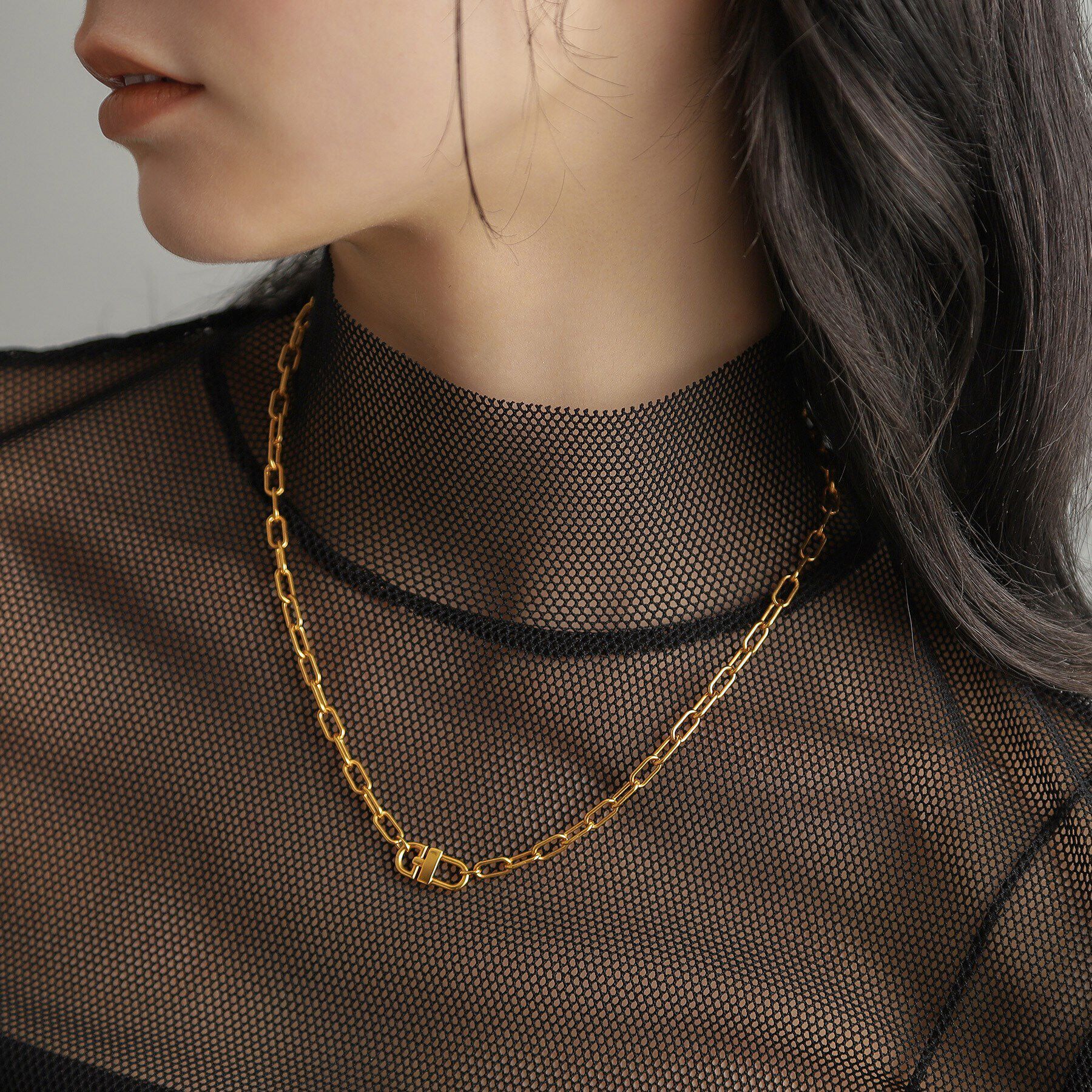 COCOSHNIK ONKITSCH「シルバー ロックモチーフネックレス GP」|ネックレス|